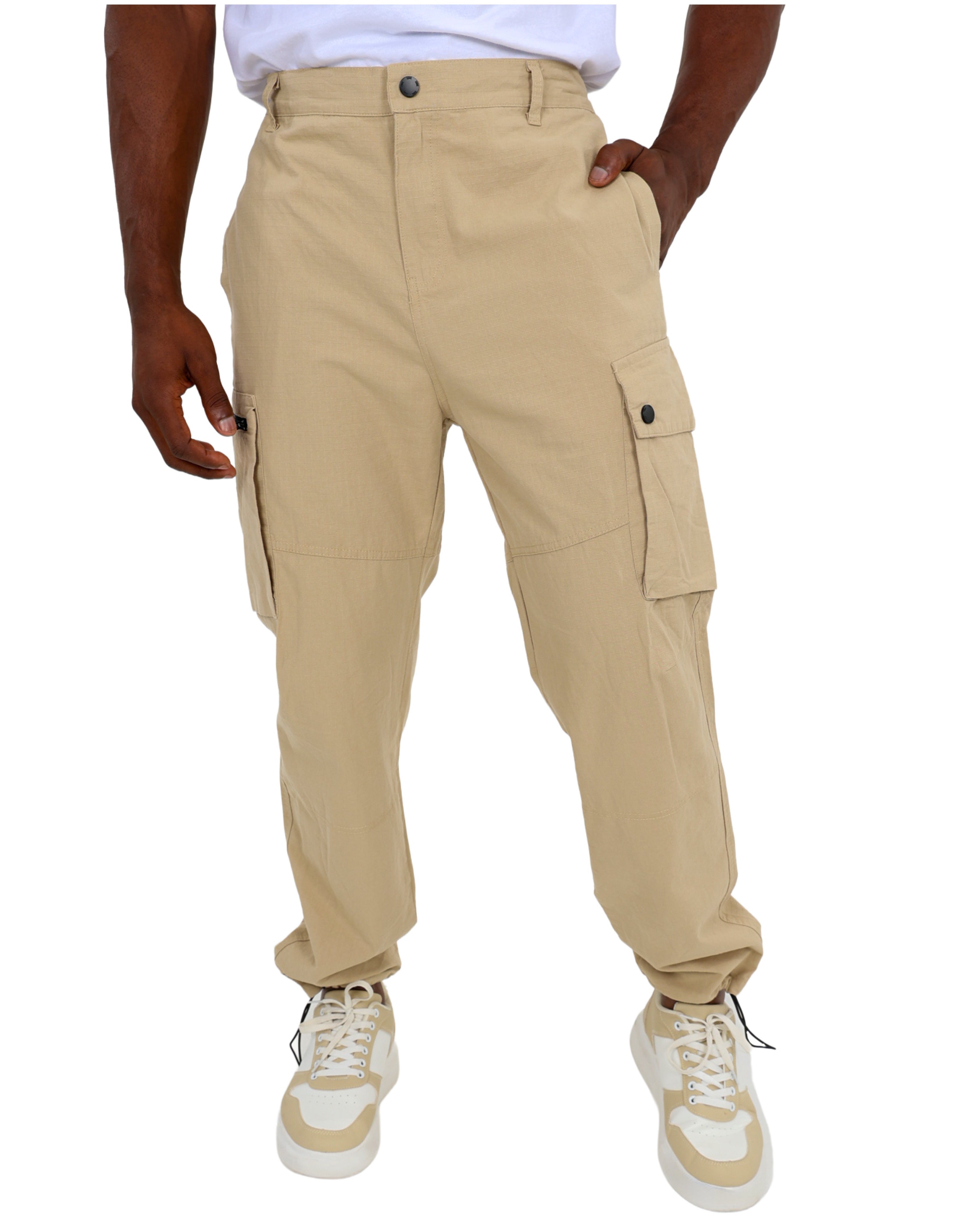 Stone Rip Stop Zipped Cargo Pants
