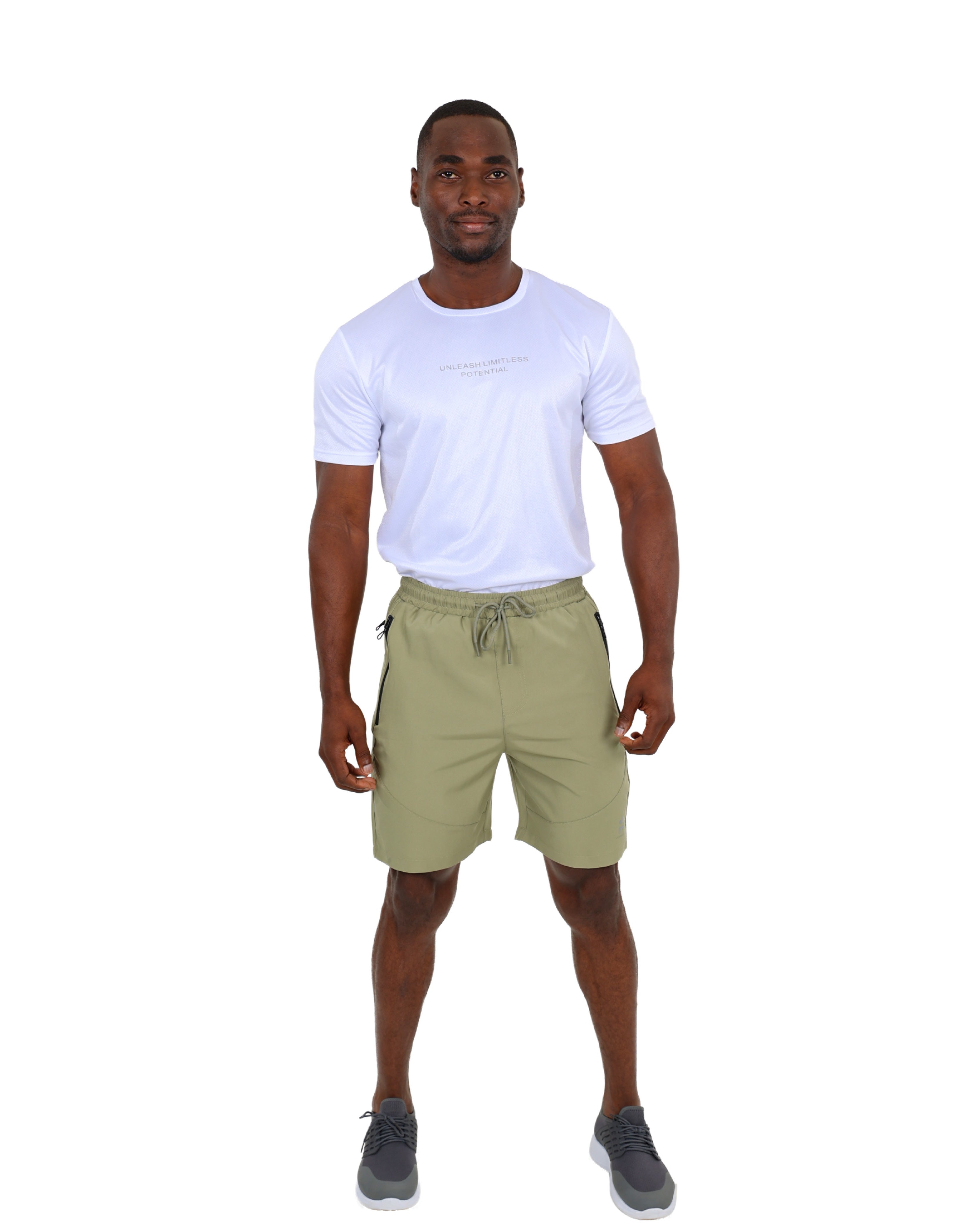 Side Pocket Sage Active Shorts