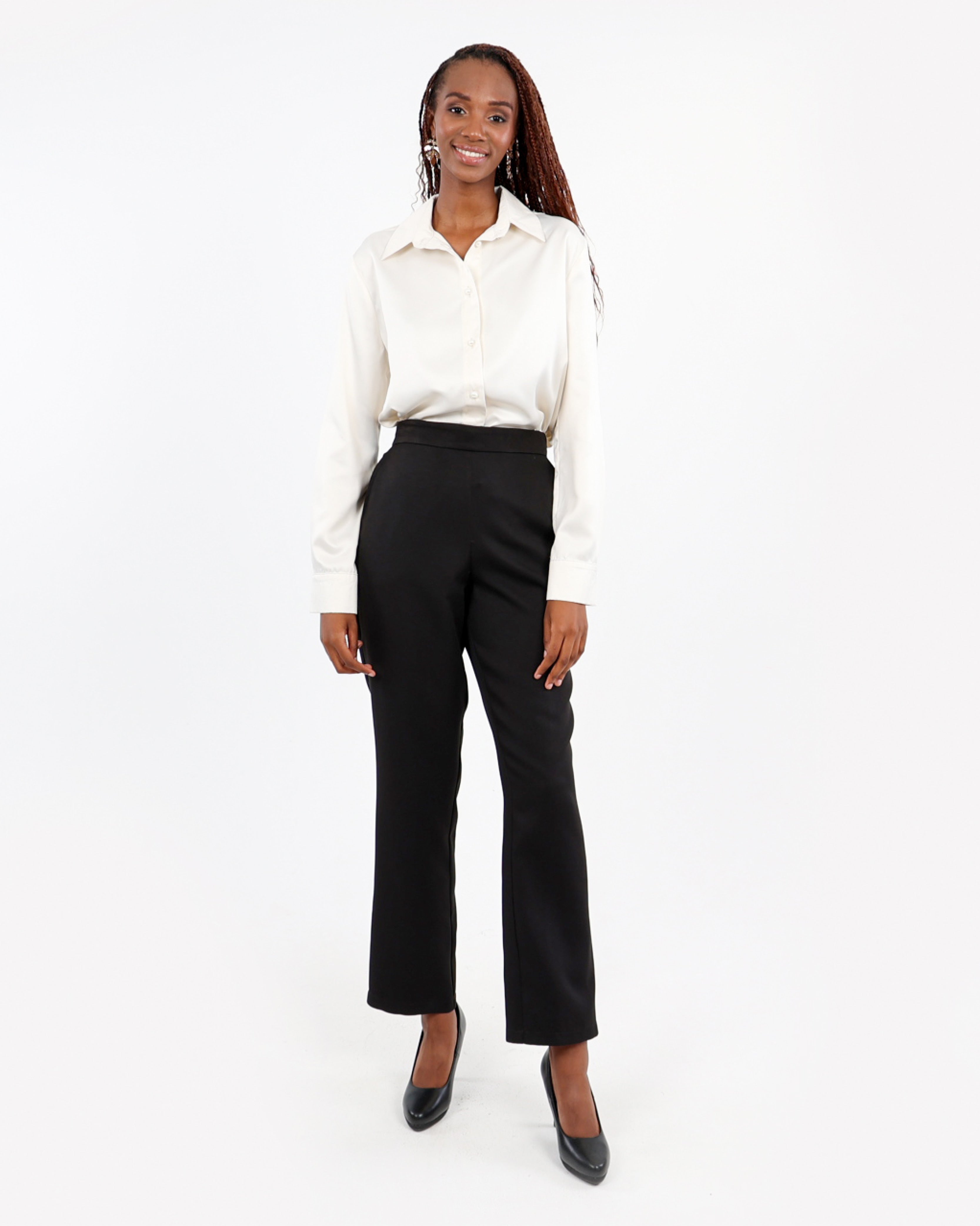 Long Sleeve Satin Blouse