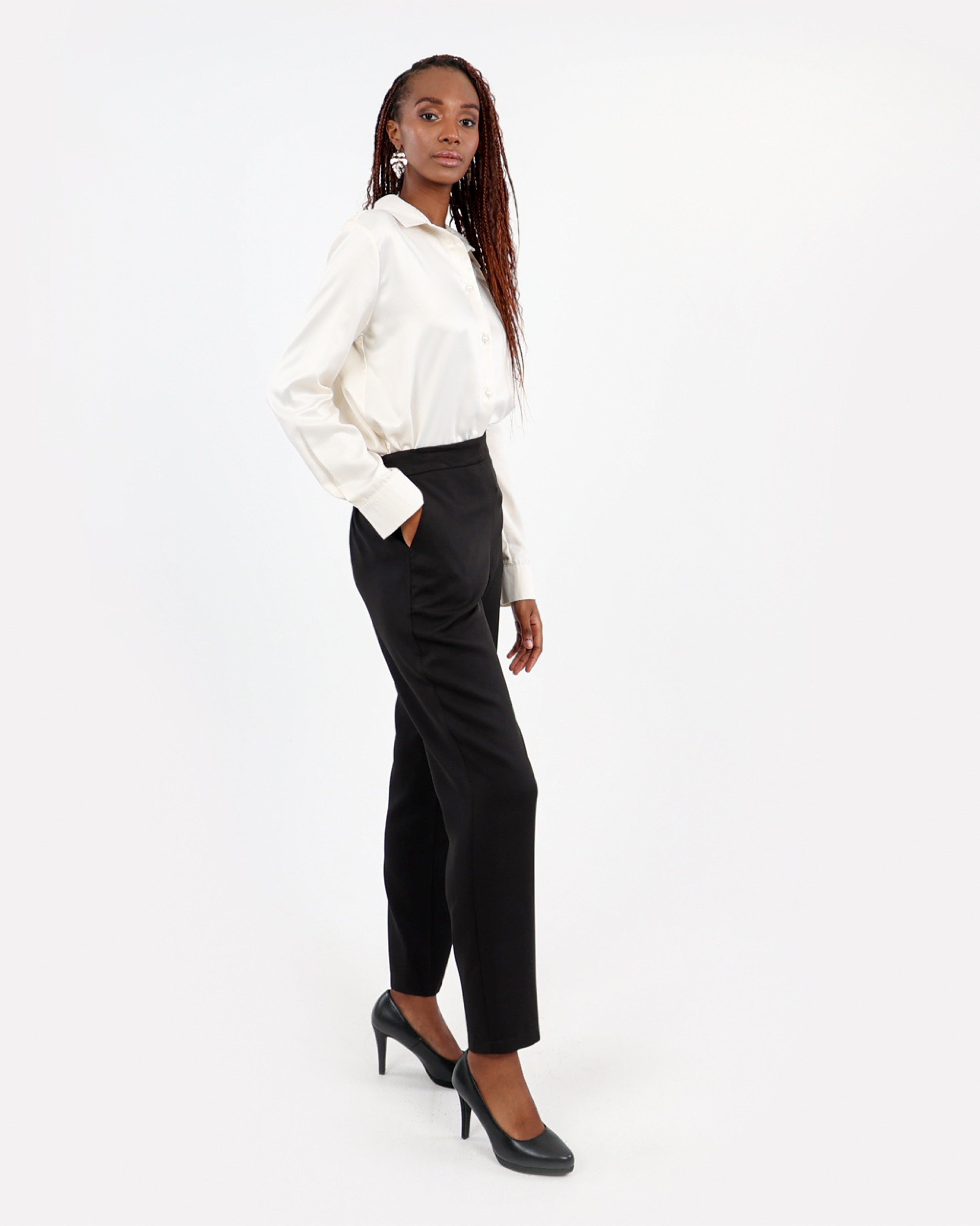 Long Sleeve Satin Blouse