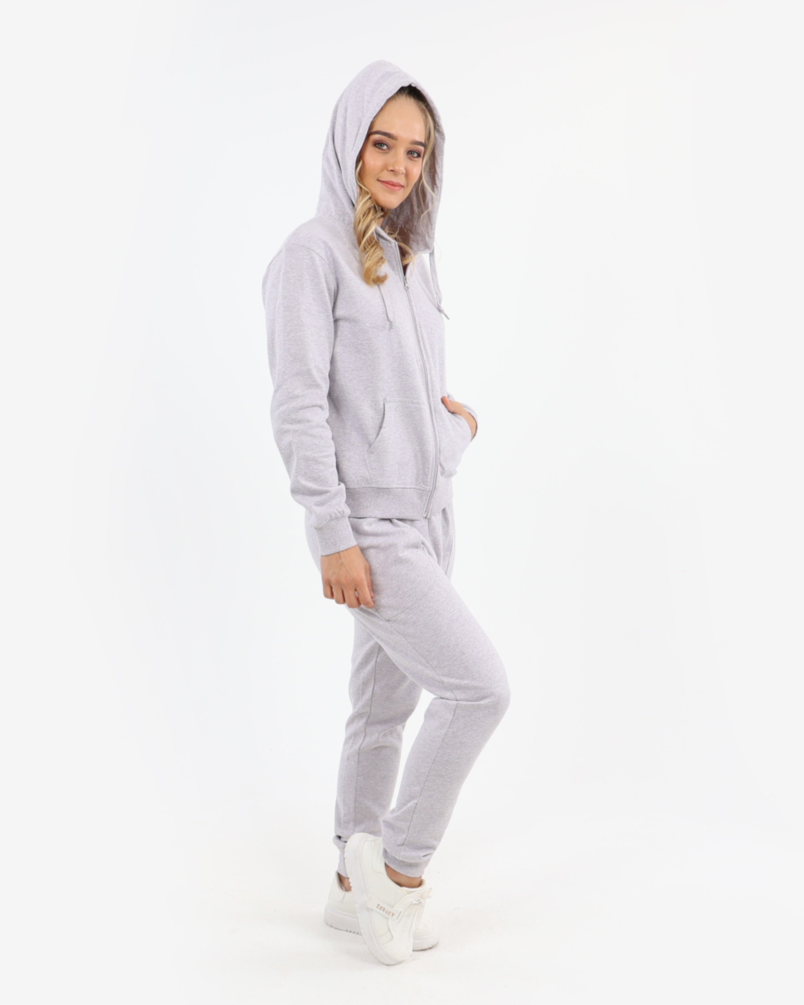 Stone Zip-Up Hoodie
