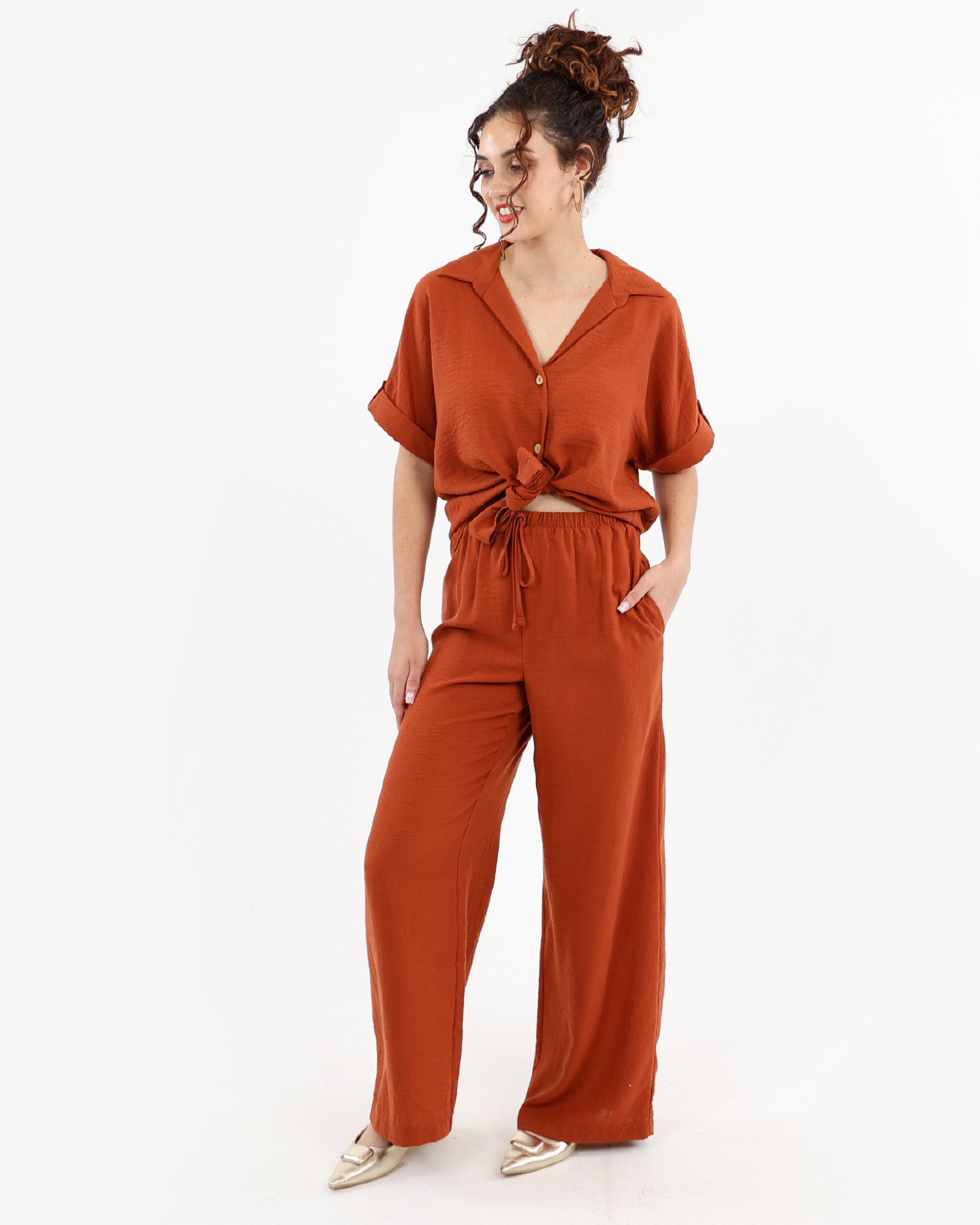 Relaxed Fit Flared Pants