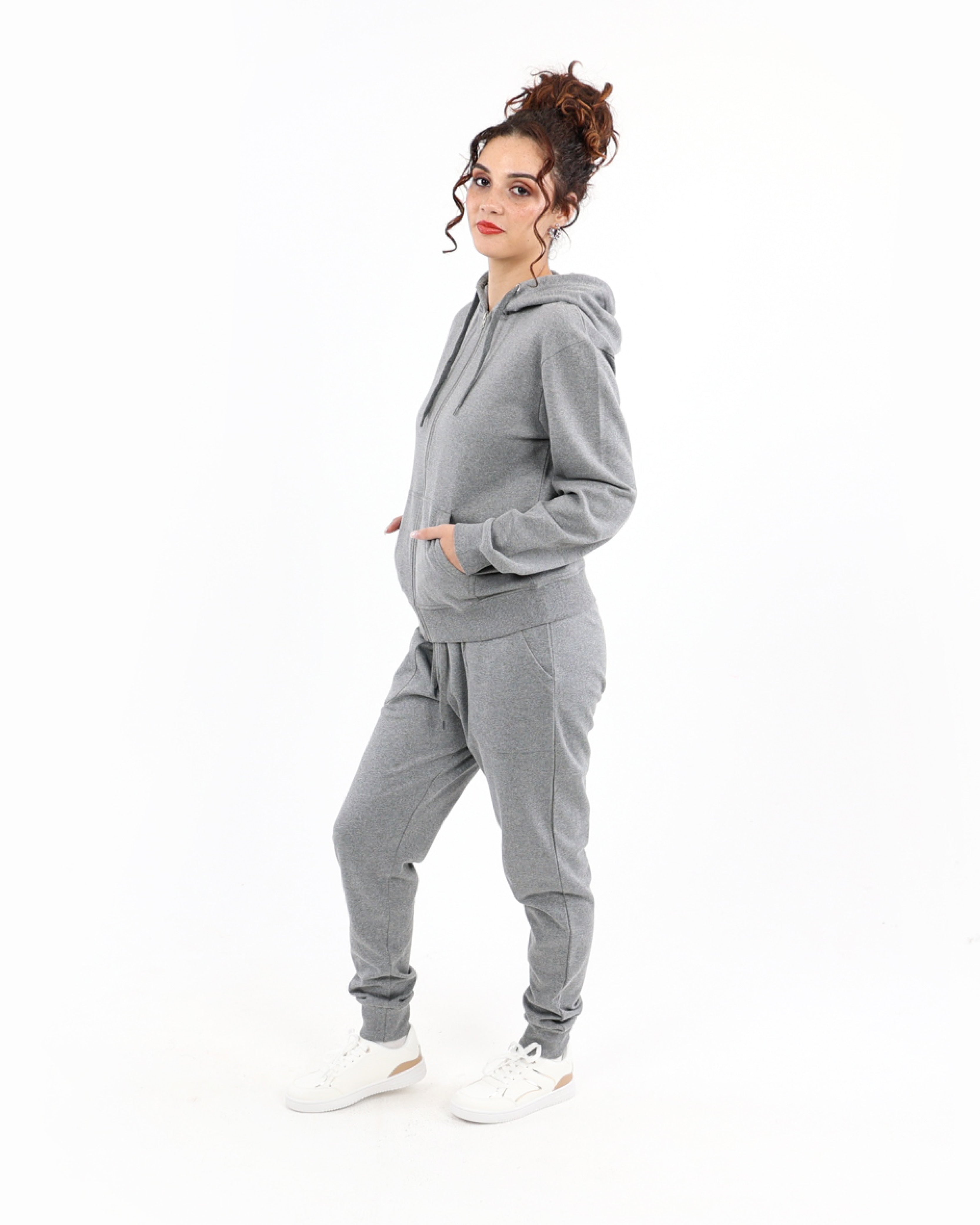 Grey Zip-Up Hoodie
