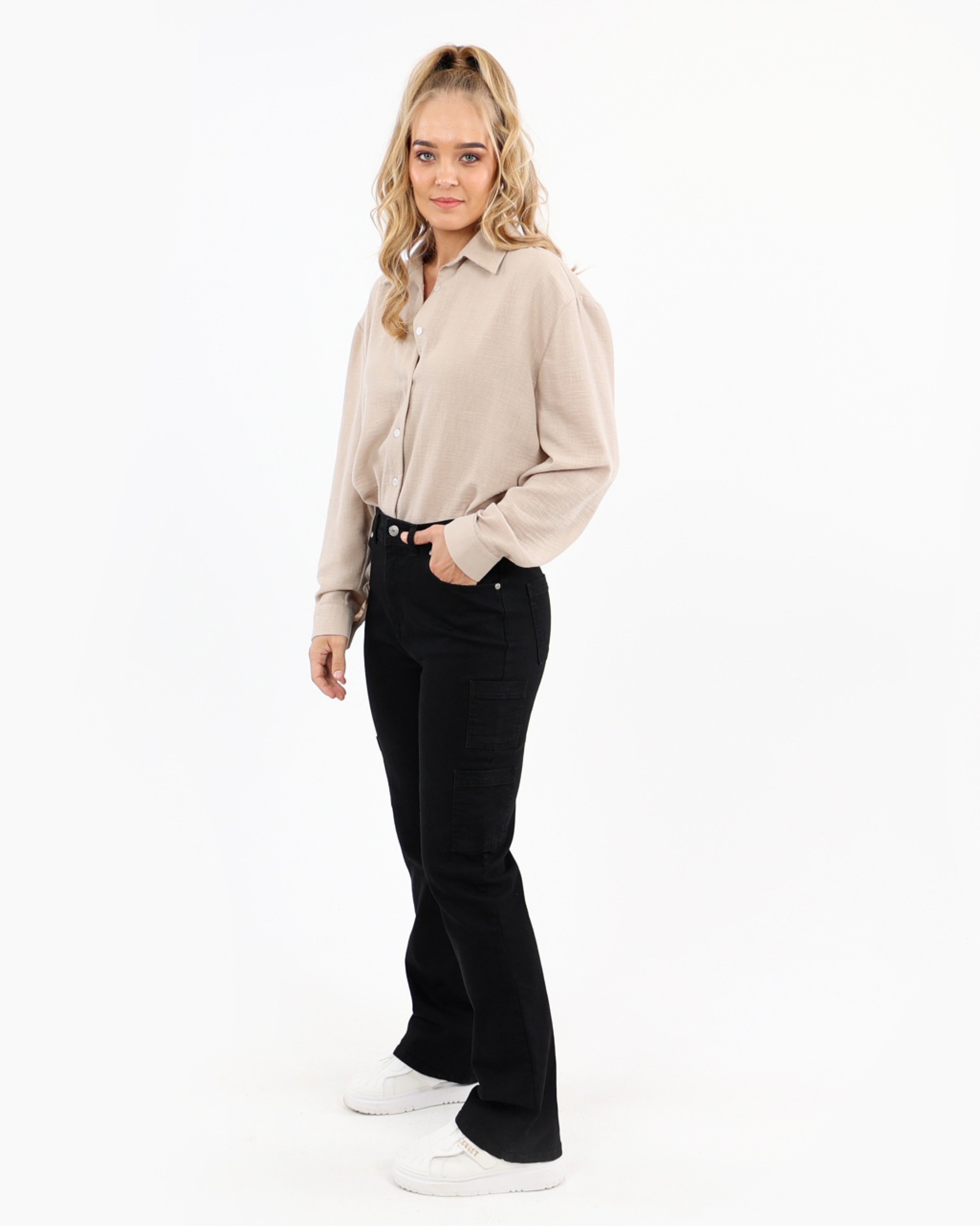 Black Flared Jeans