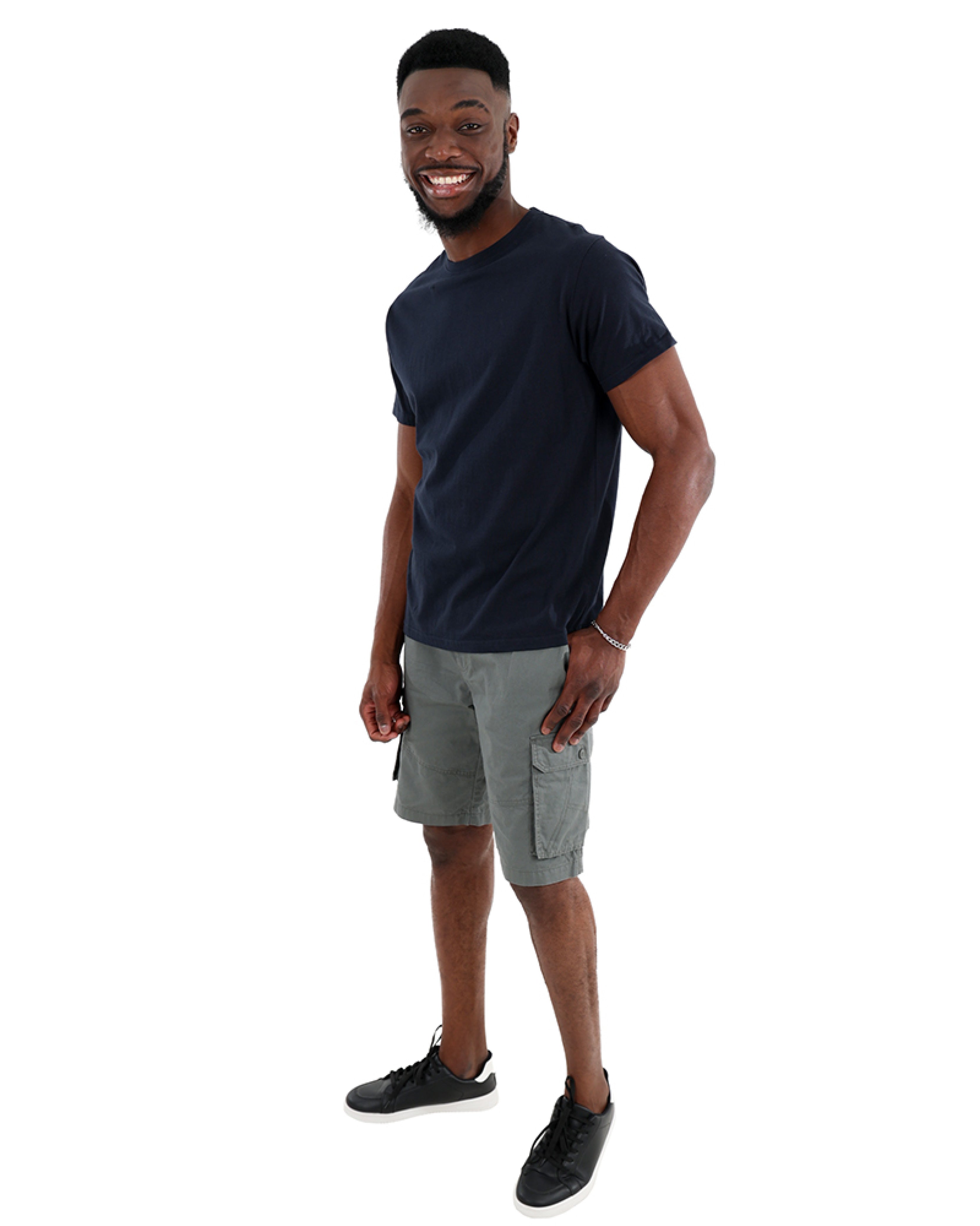 Short Sleeve Navy Cotton T-Shirt