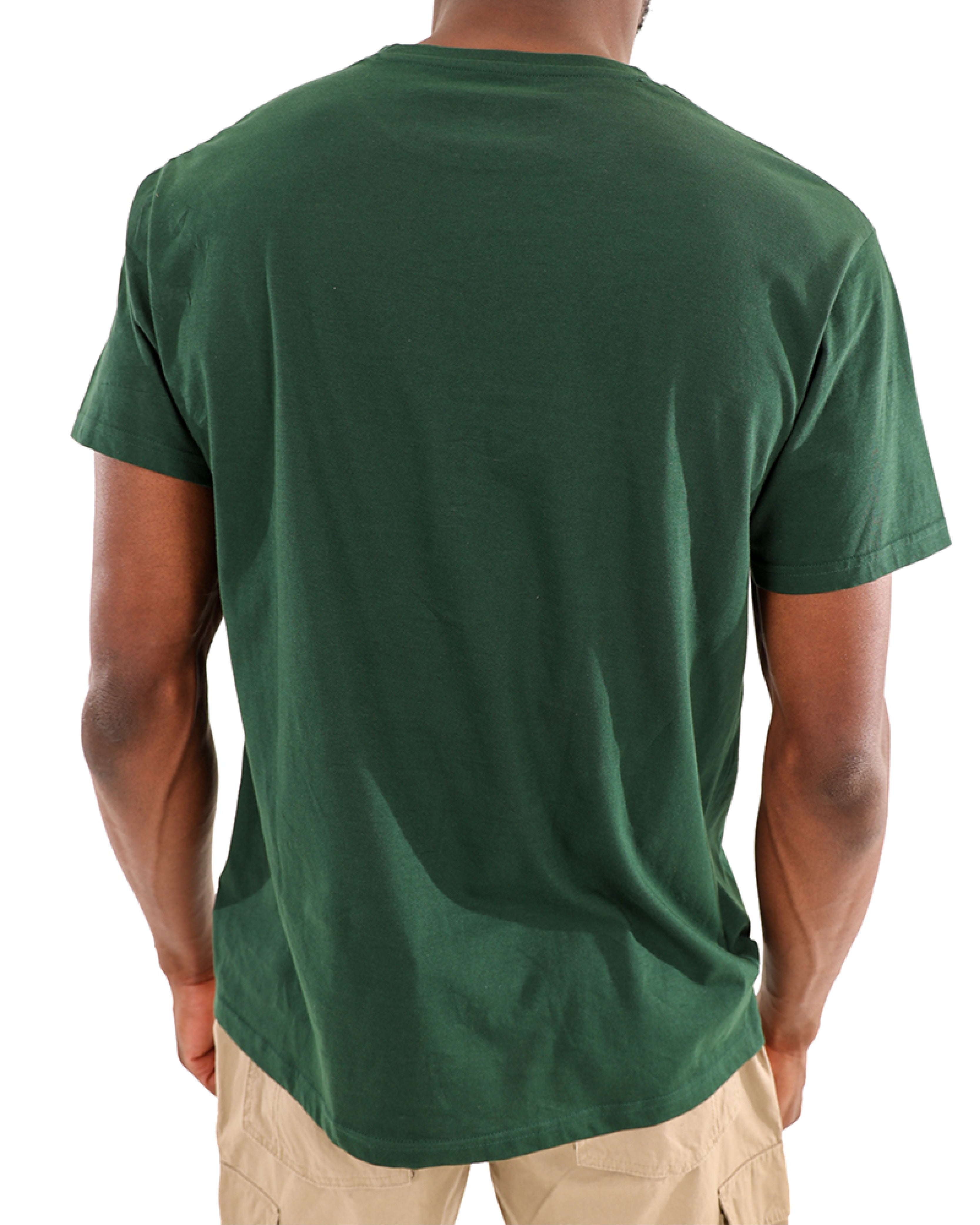 Short Sleeve Green Cotton T-Shirt