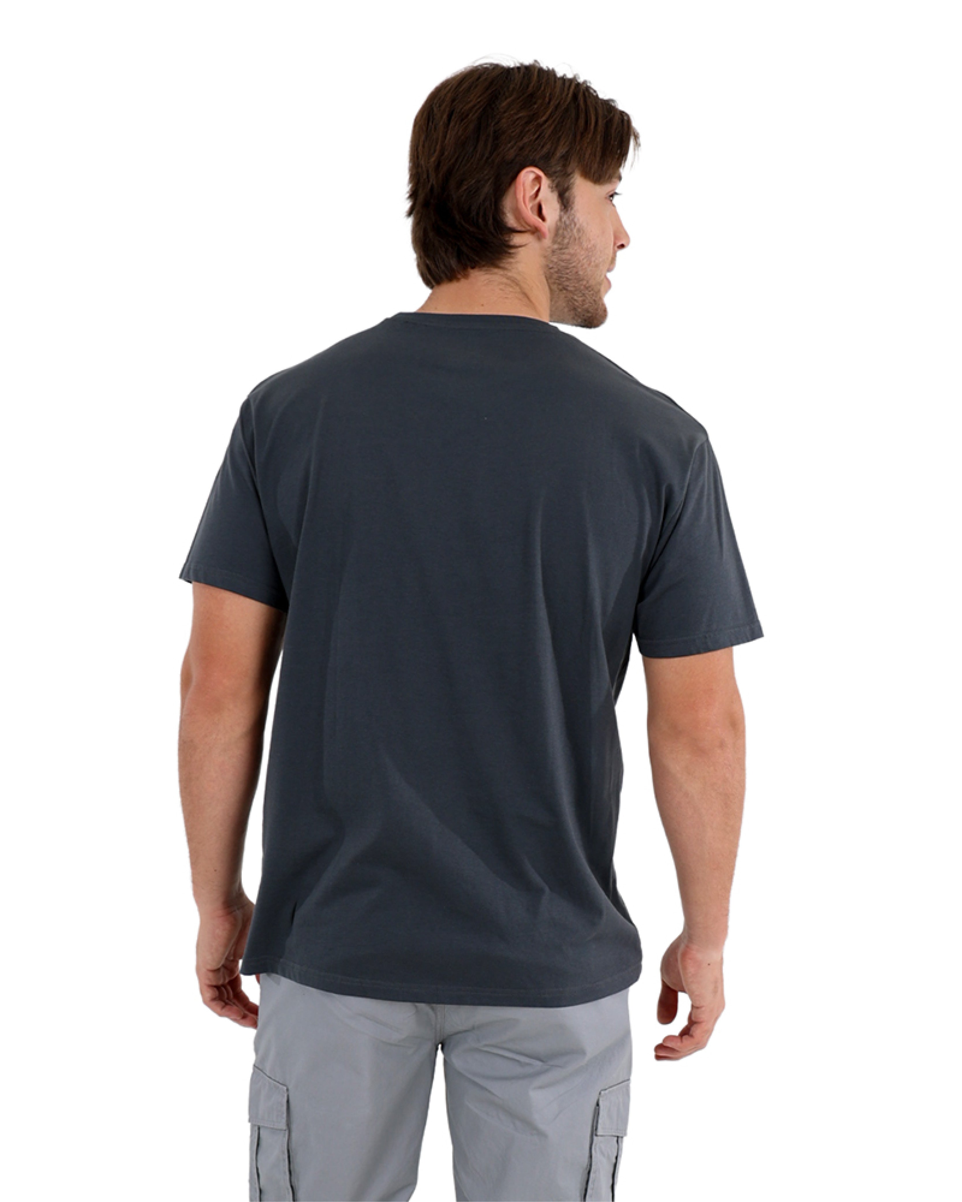 Short Sleeve Charcoal Cotton T-shirt