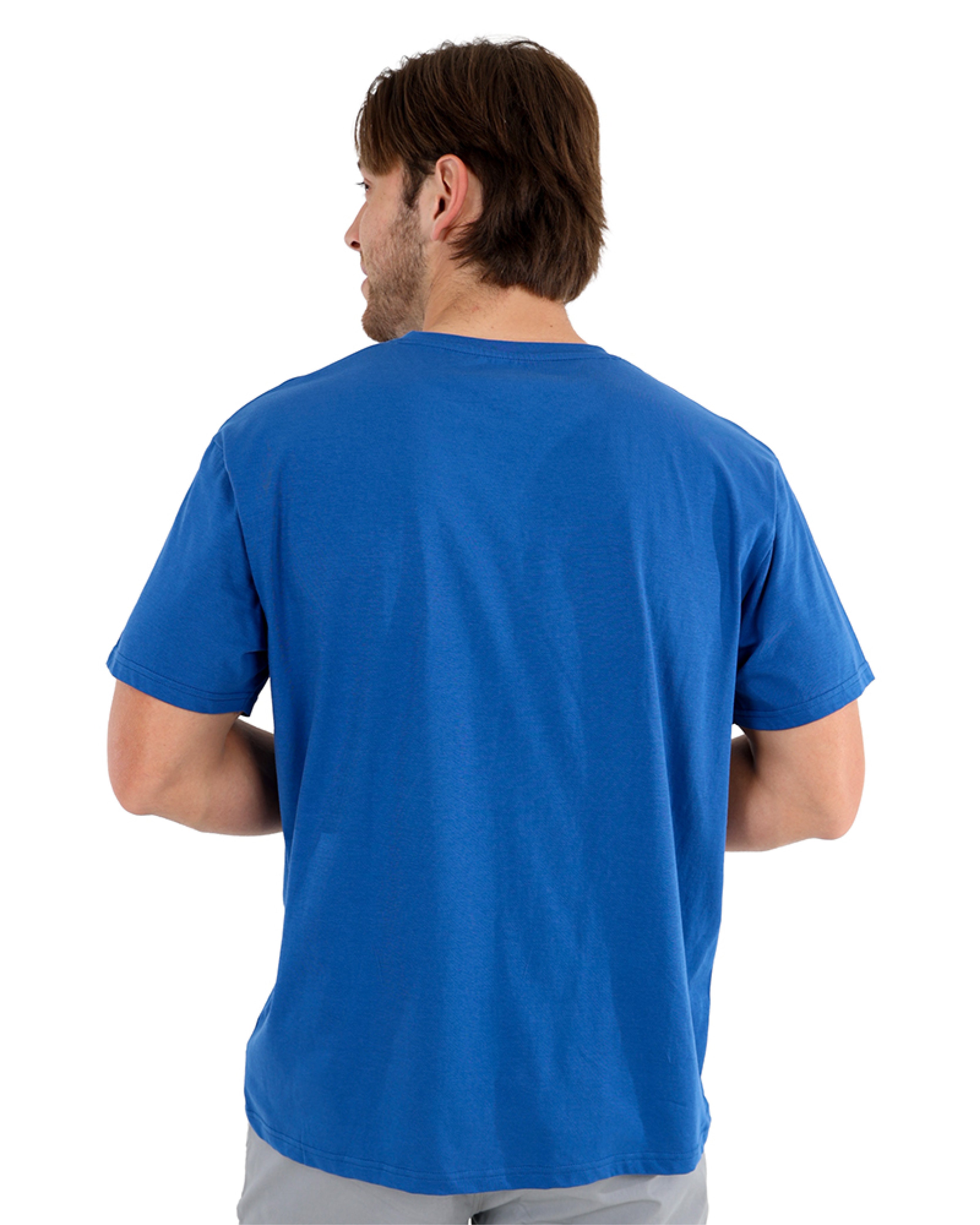 Short Sleeve DeJa Vu Blue Cotton T-Shirt