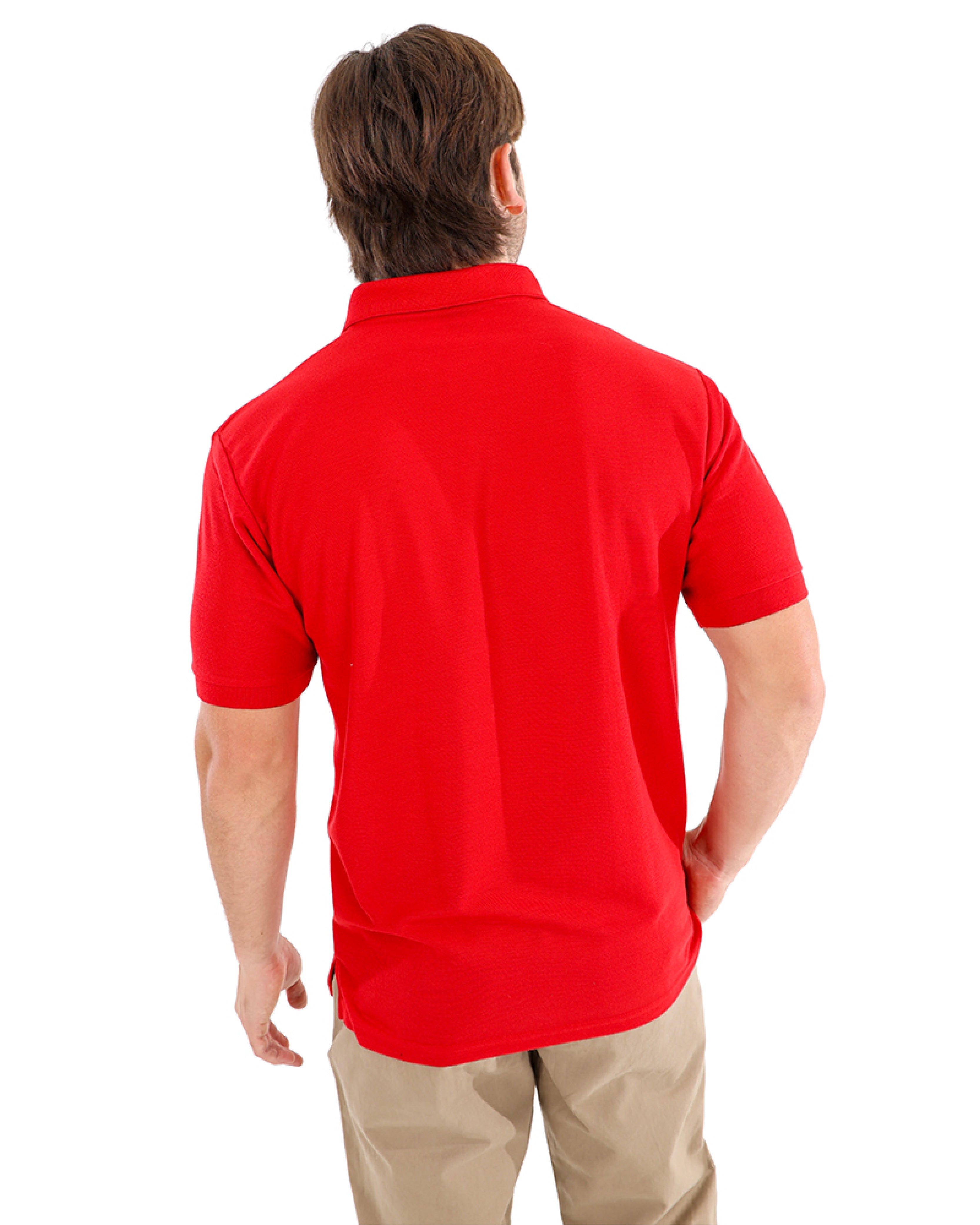 Pique Dark Red Short Sleeve Golfer