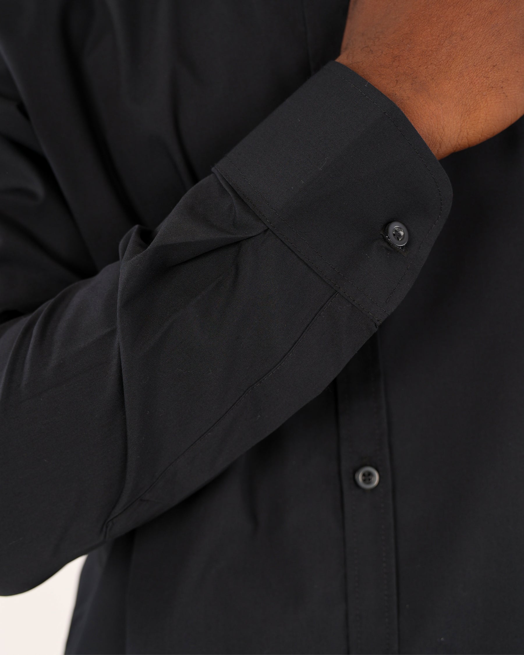 Men's Mandarin Collar Polka Dots Blue Slim Fit Shirt