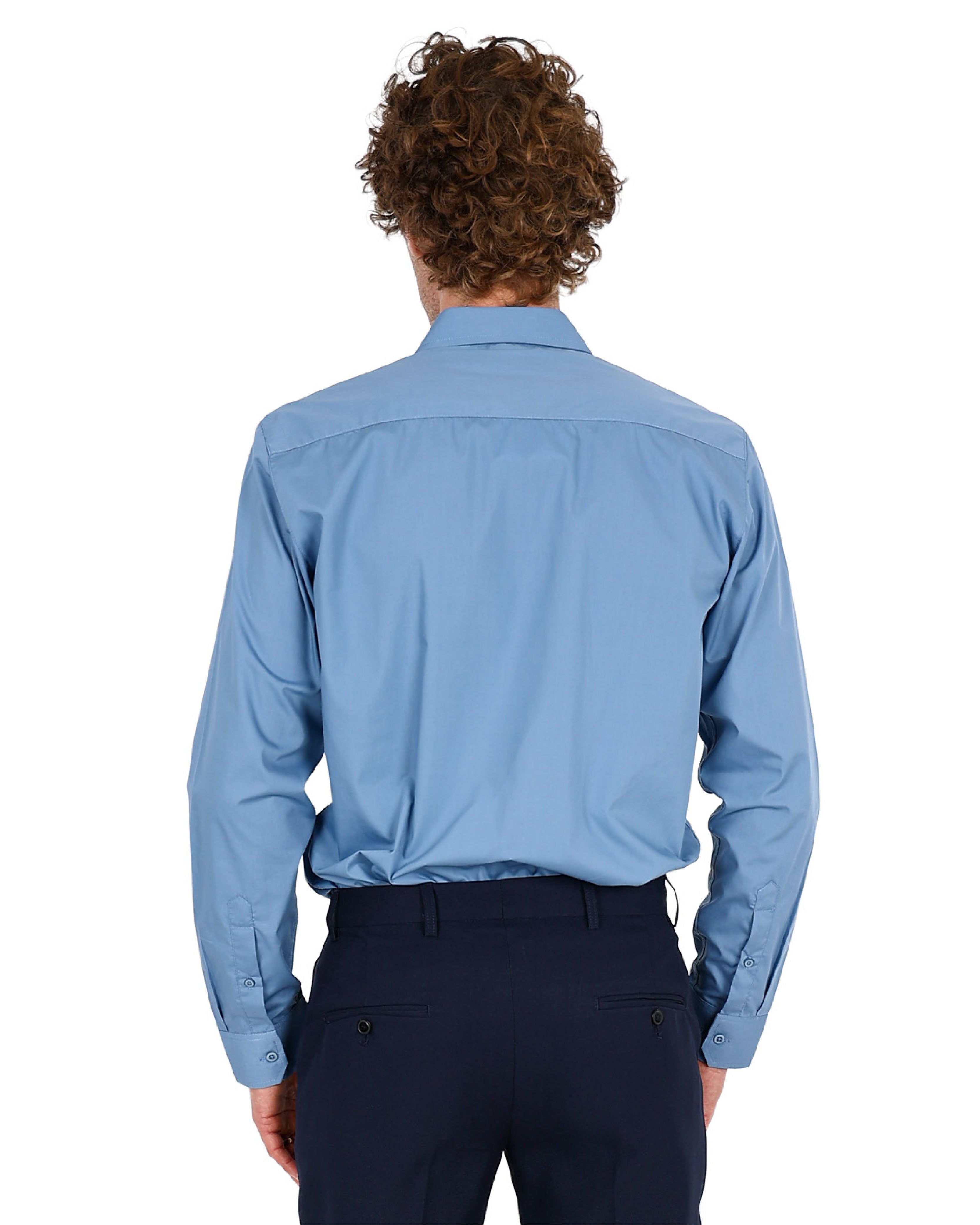Long Sleeve Teal Chambray Formal Shirt