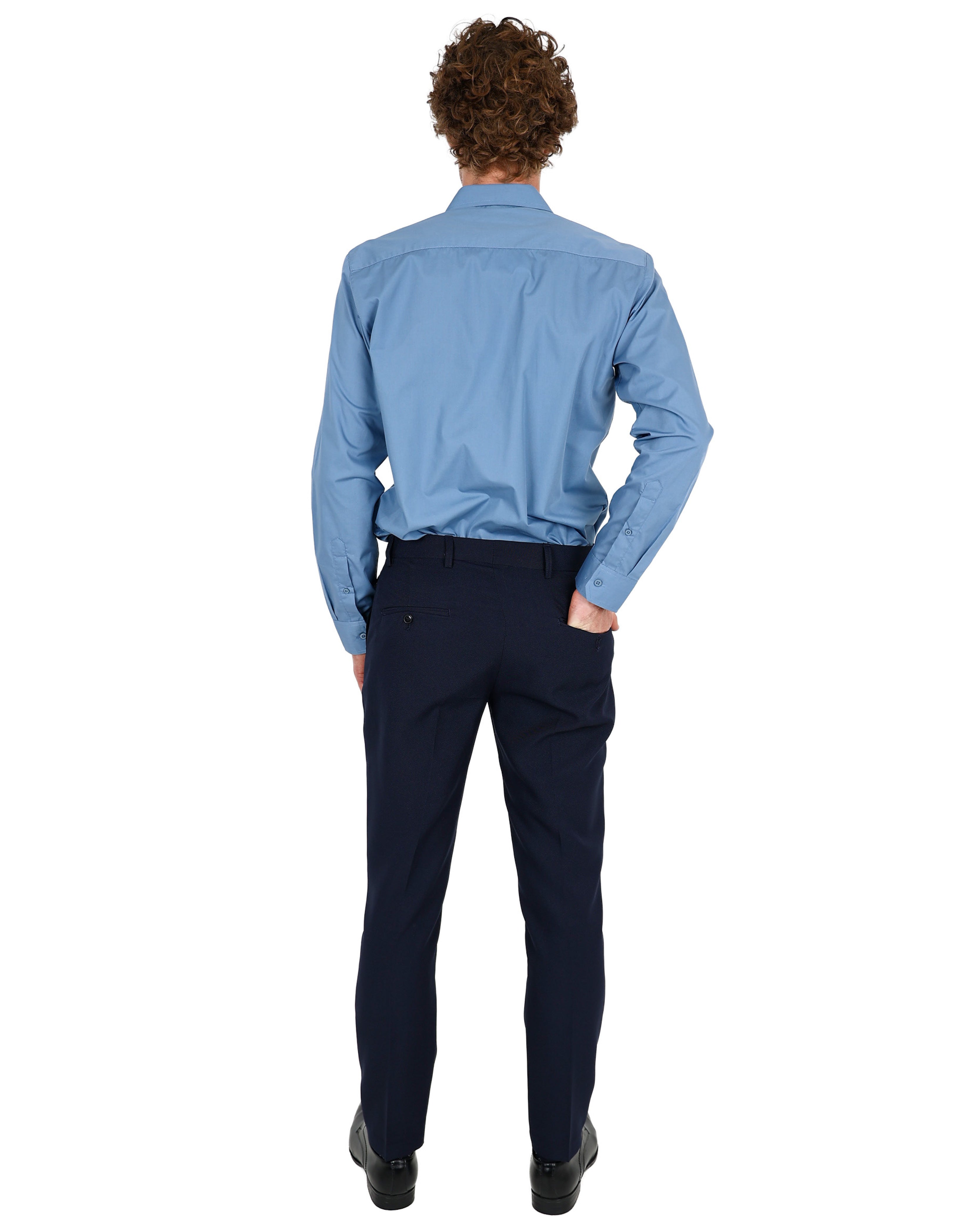 Matt Black Slim Fit Classic Formal Trouser