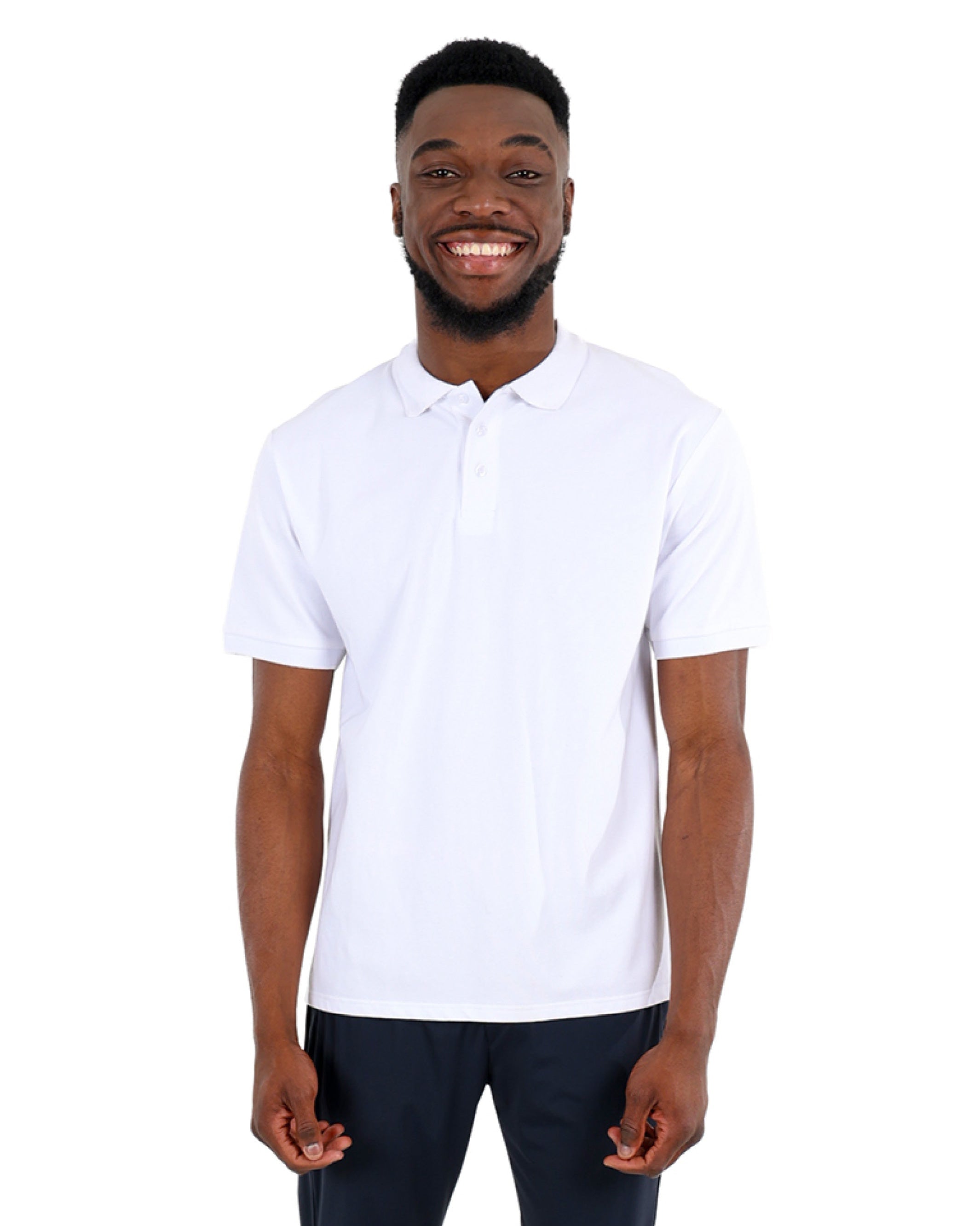 Pique White Short Sleeve Golfer