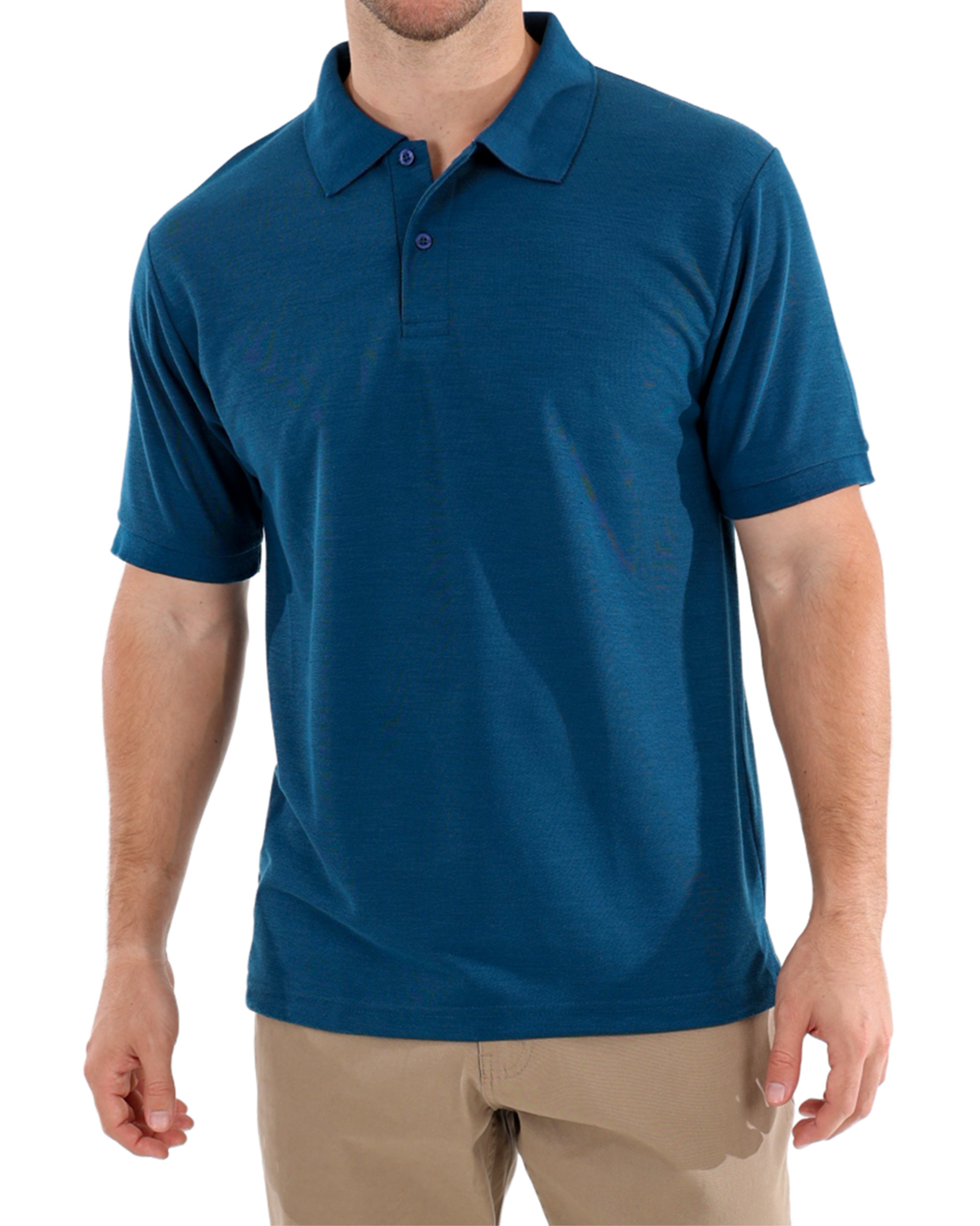 Pique Petrol Short Sleeve Golfer
