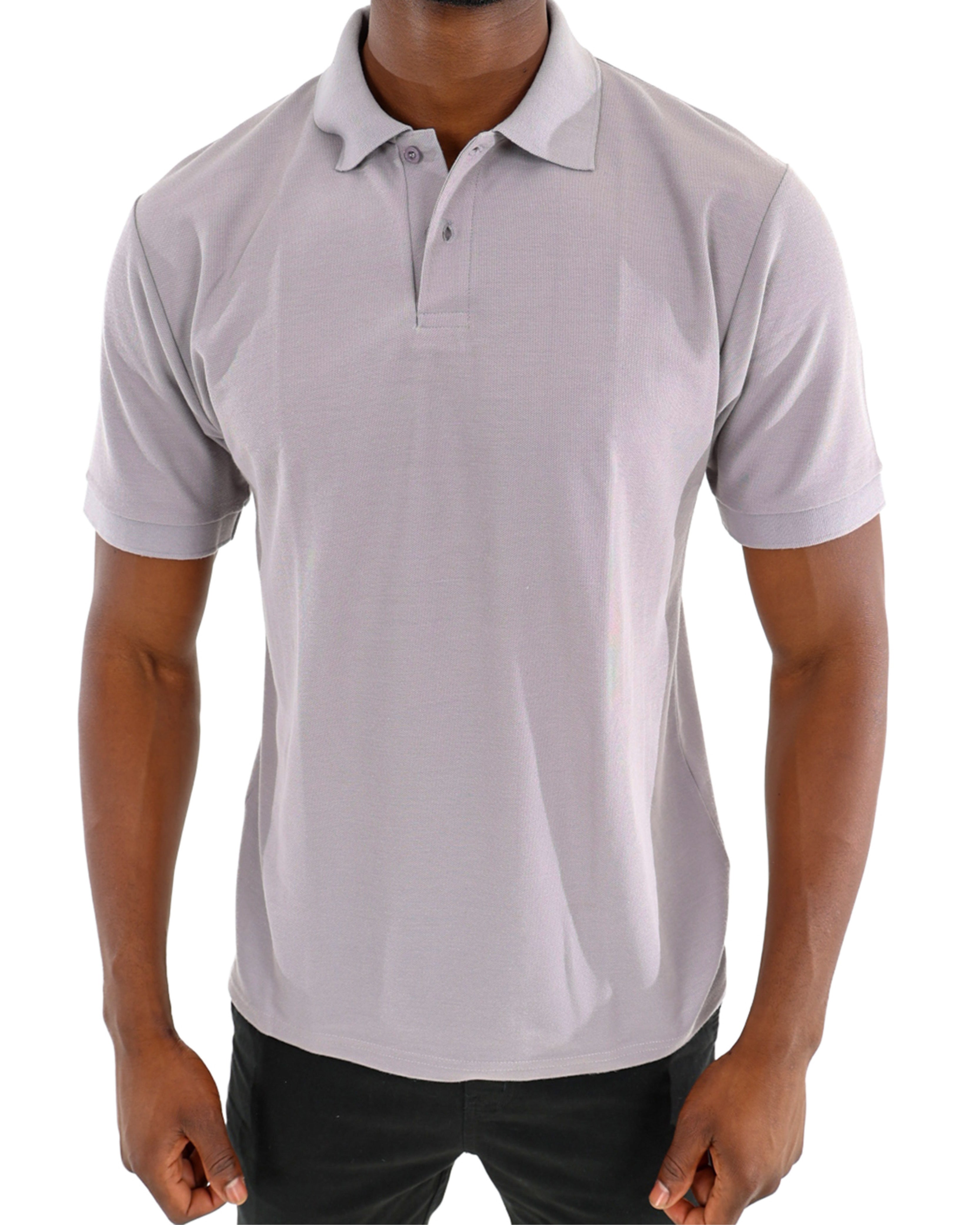 Pique Grey Short Sleeve Golfer