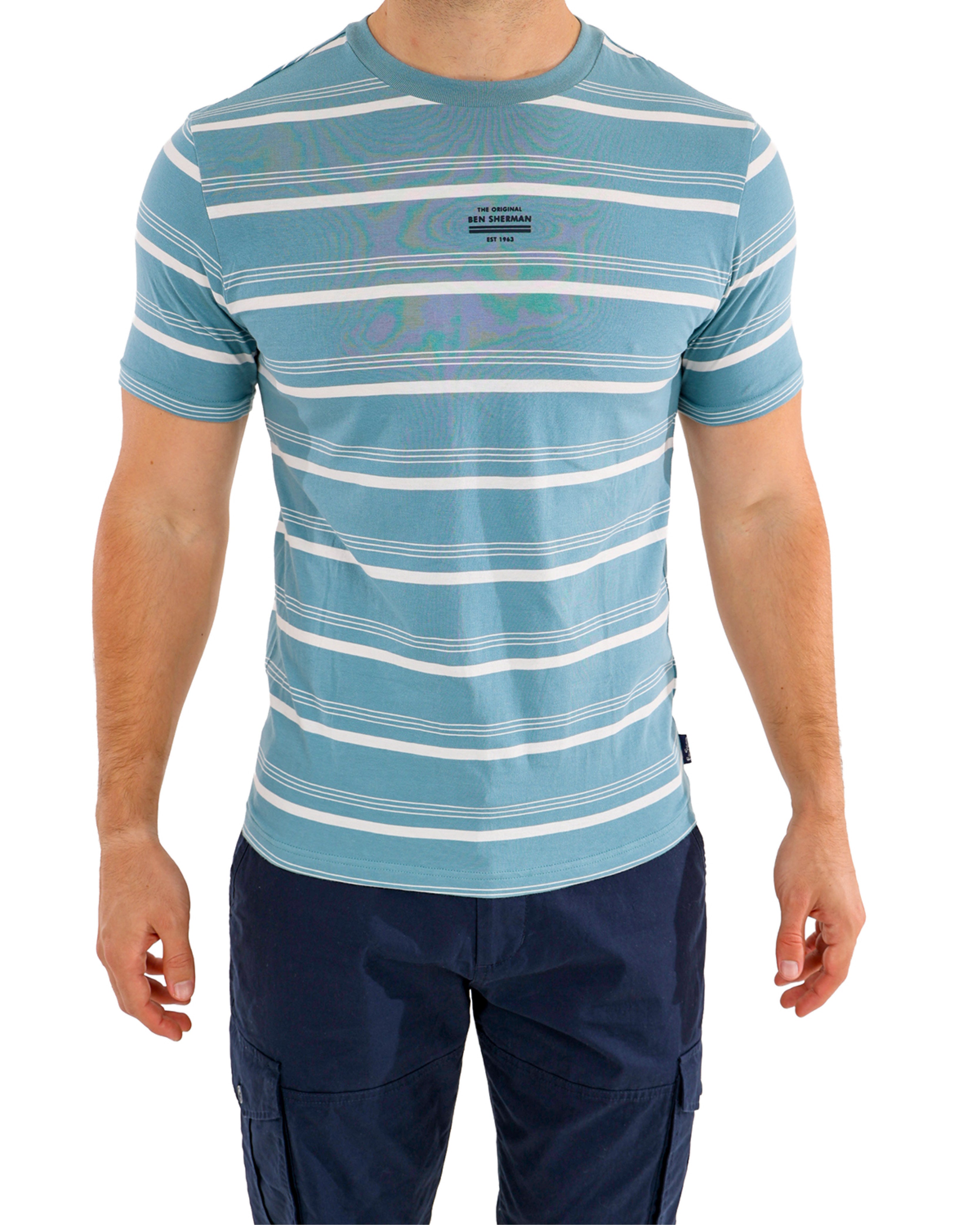 Short Sleeve Striped Cotton T-Shirt