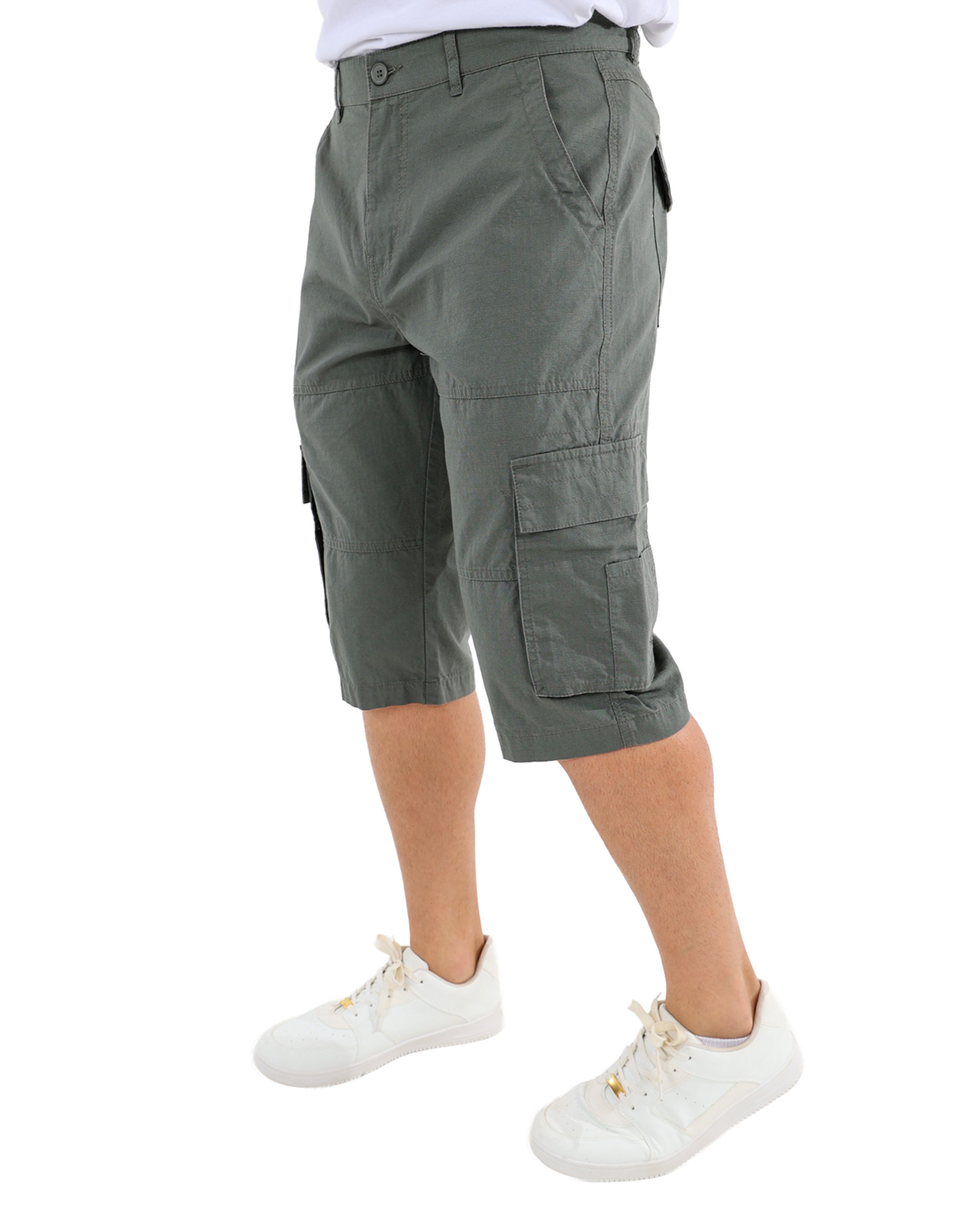 Cotton Ripstop Fatigue Clamdigger Shorts