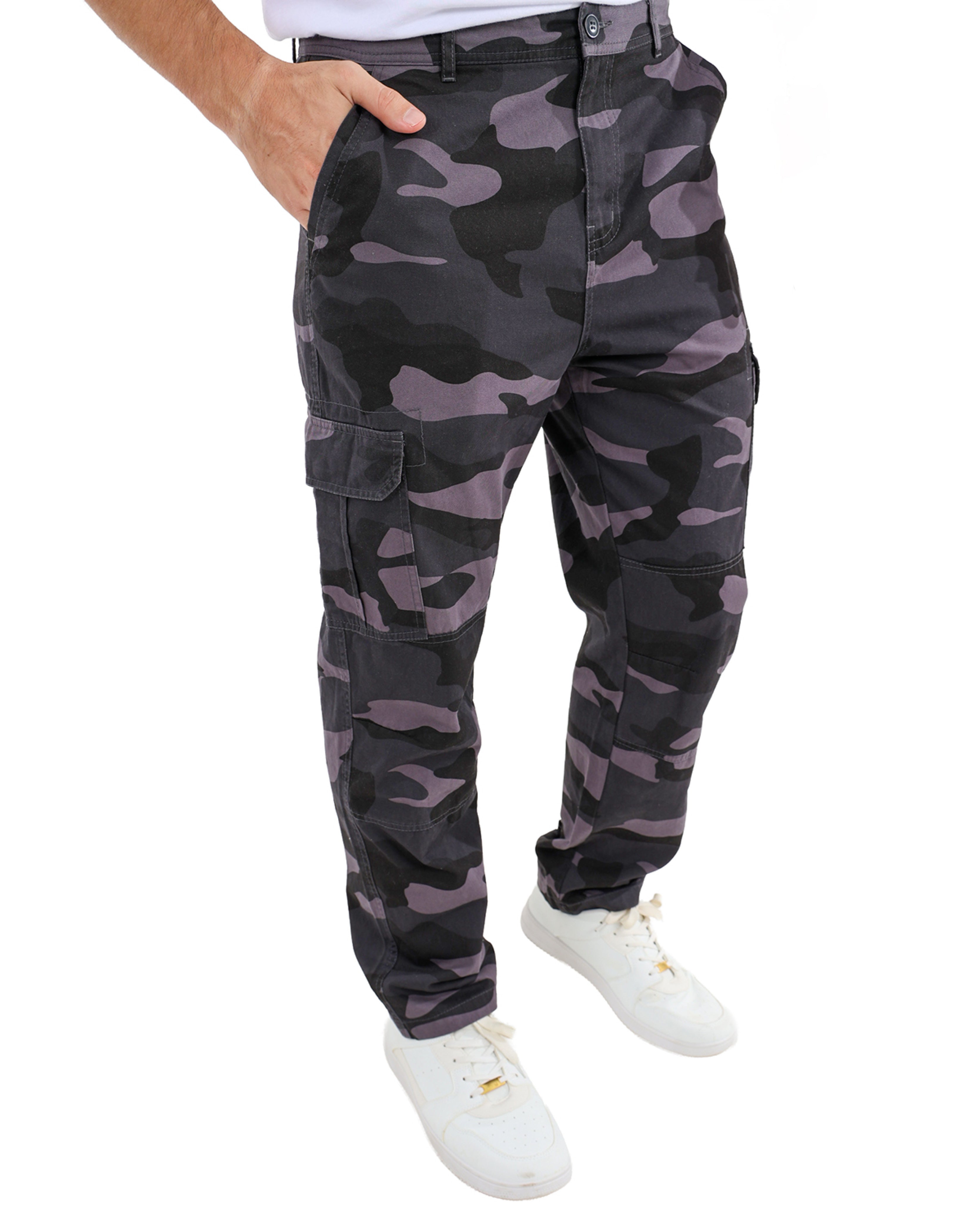 Cotton Twill Cargo Camo Pants