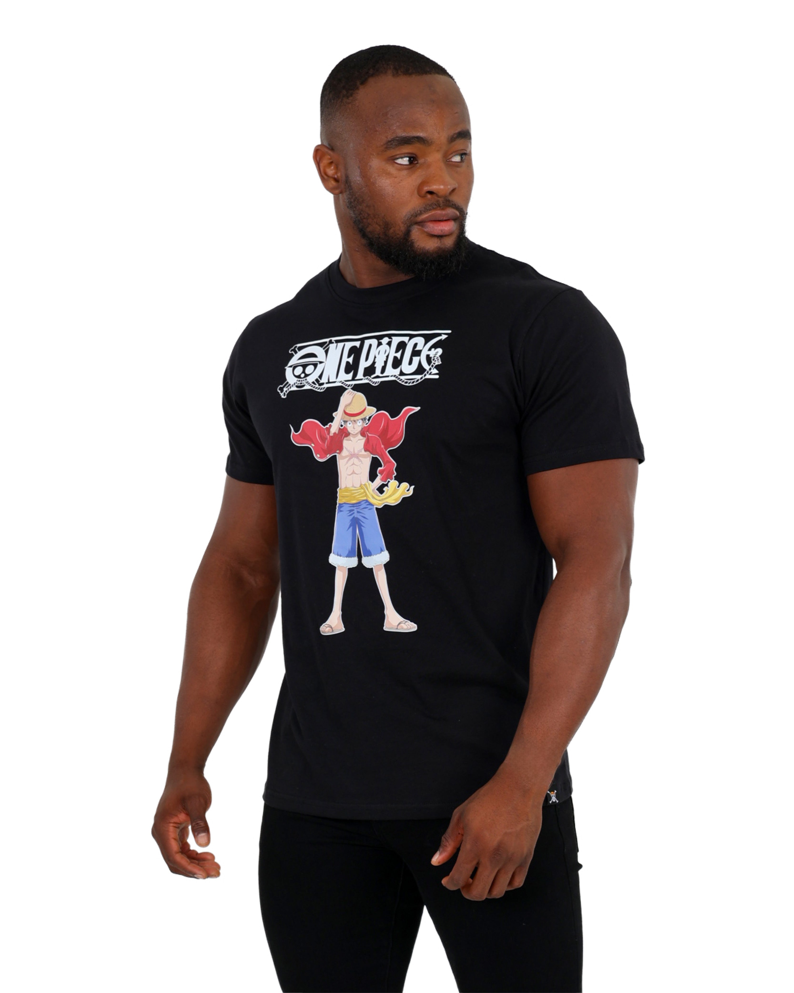 ワンピース Elise Tweed Shirt one-piece One Piece Luffy Black T-Shirt