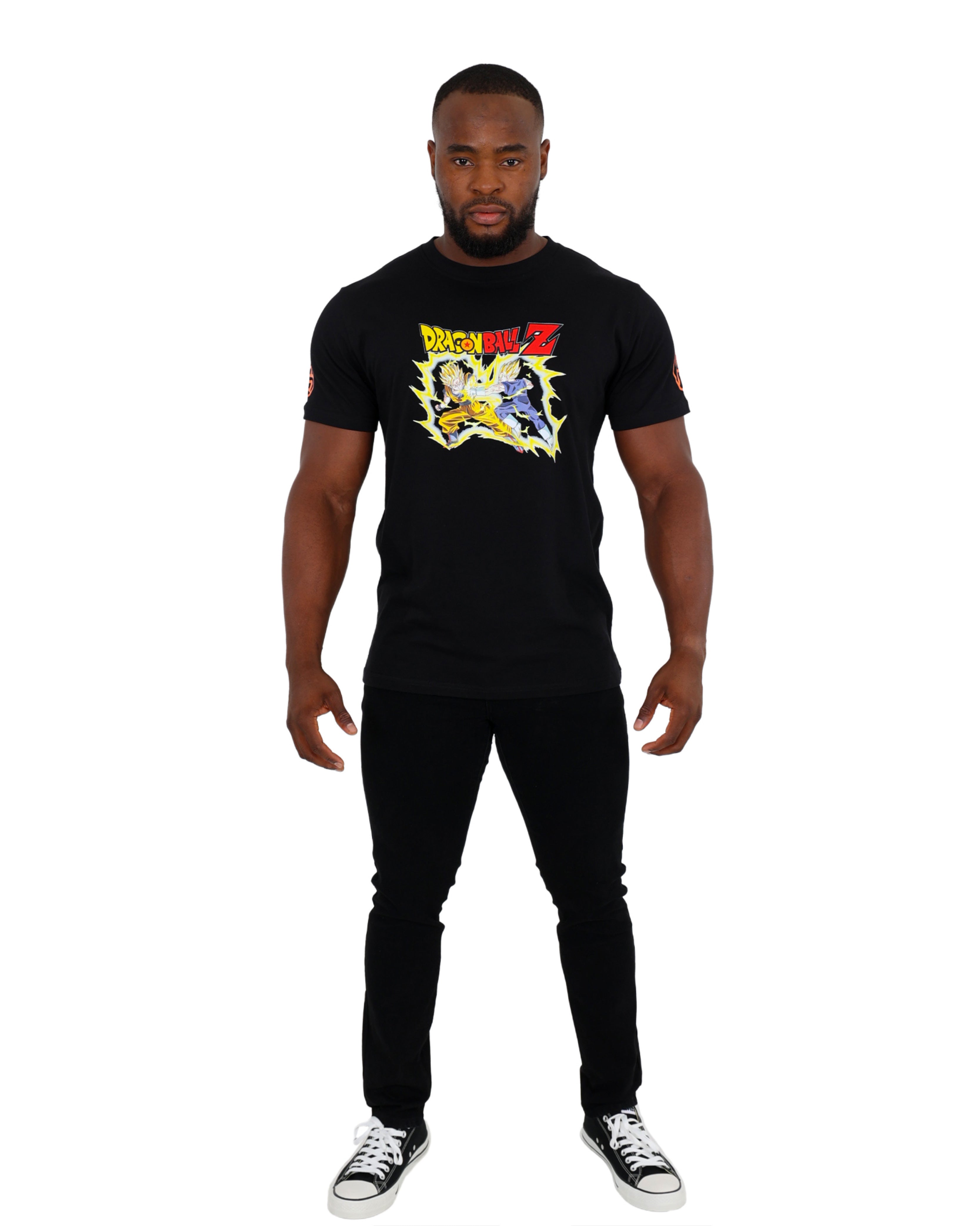 Dragon Ball Z Black Battle T-Shirt + FREE Goku Standee