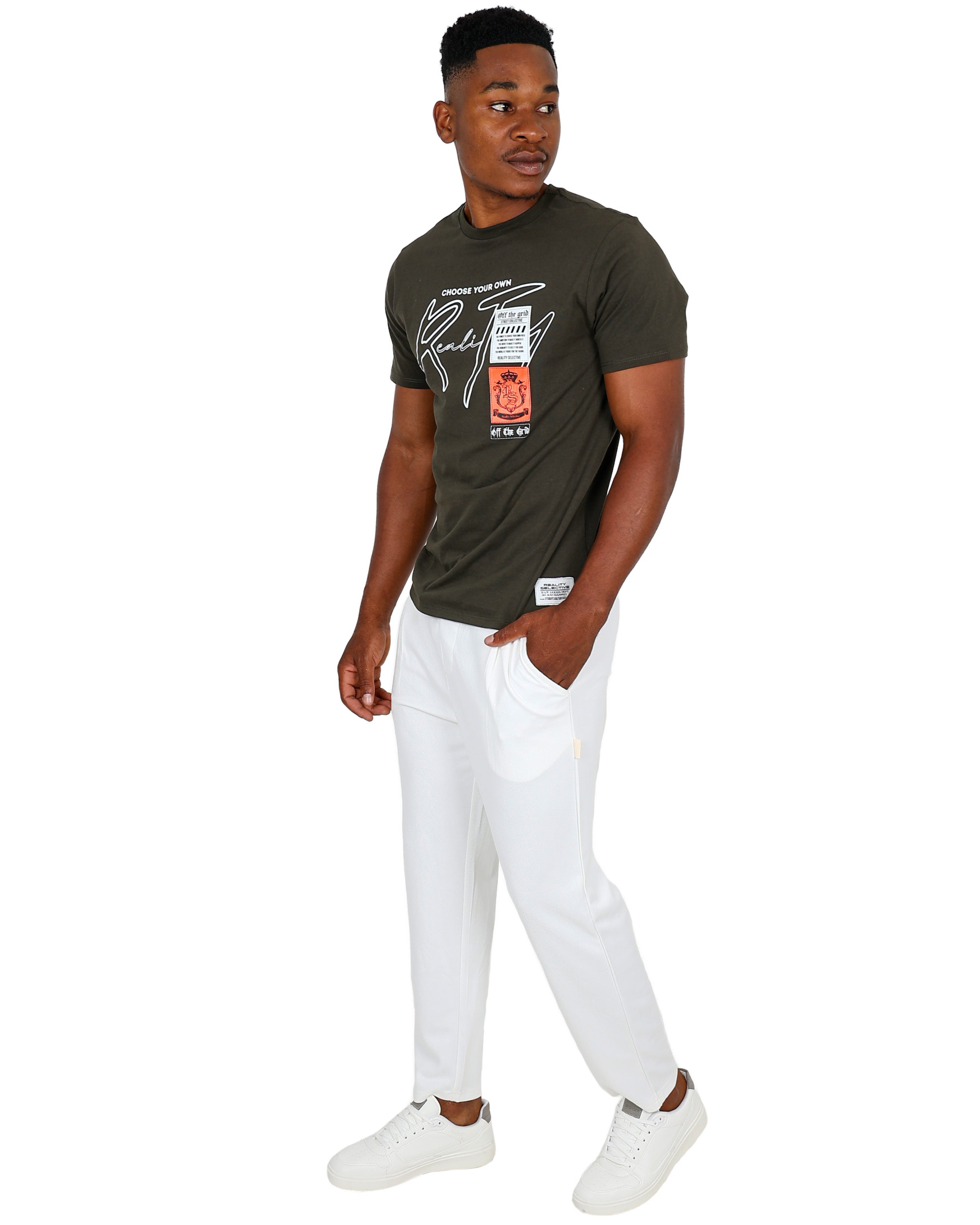 Short Sleeve Green Reality Graphic T-Shirt