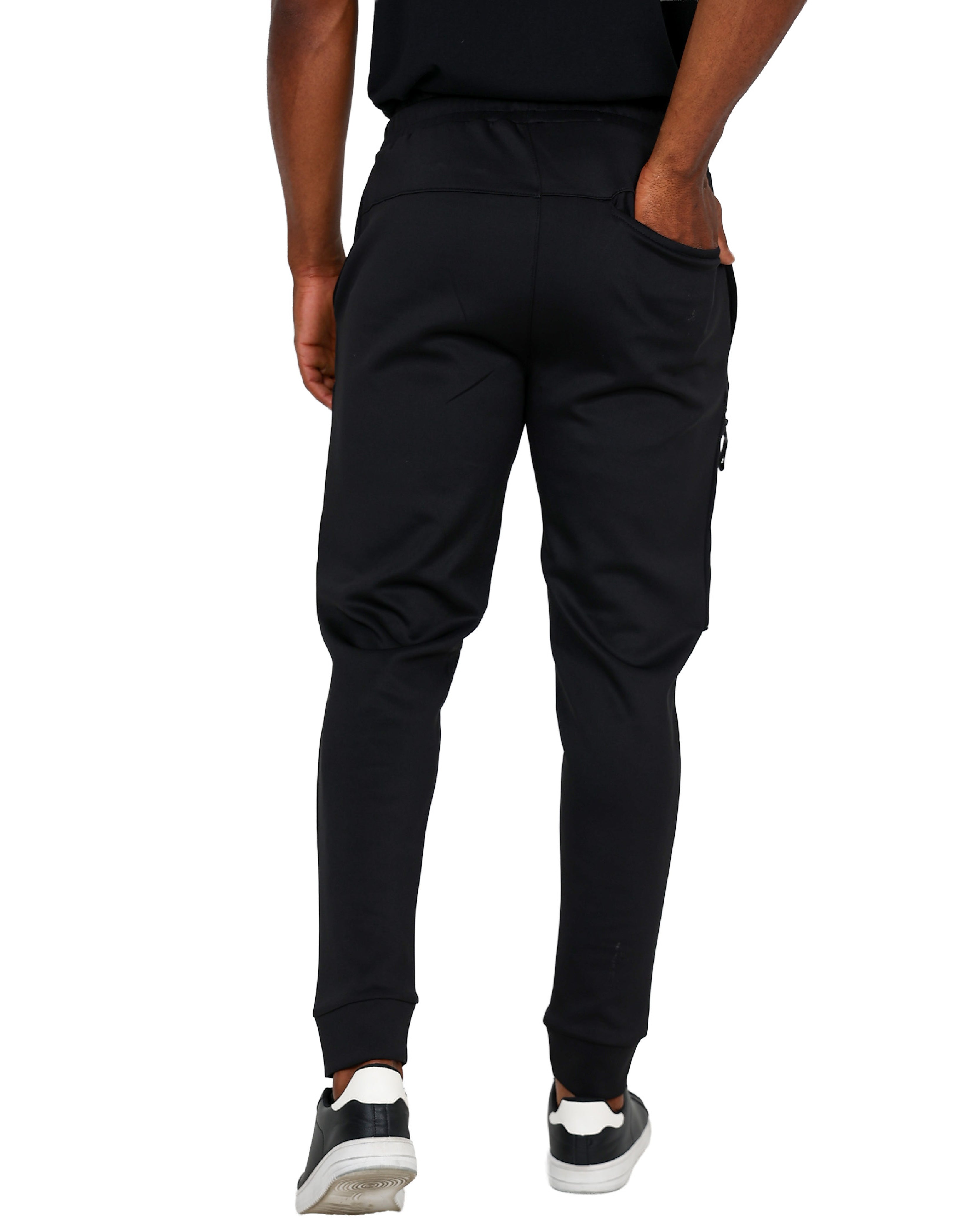 Black Cargo Pocket Scuba Jogger