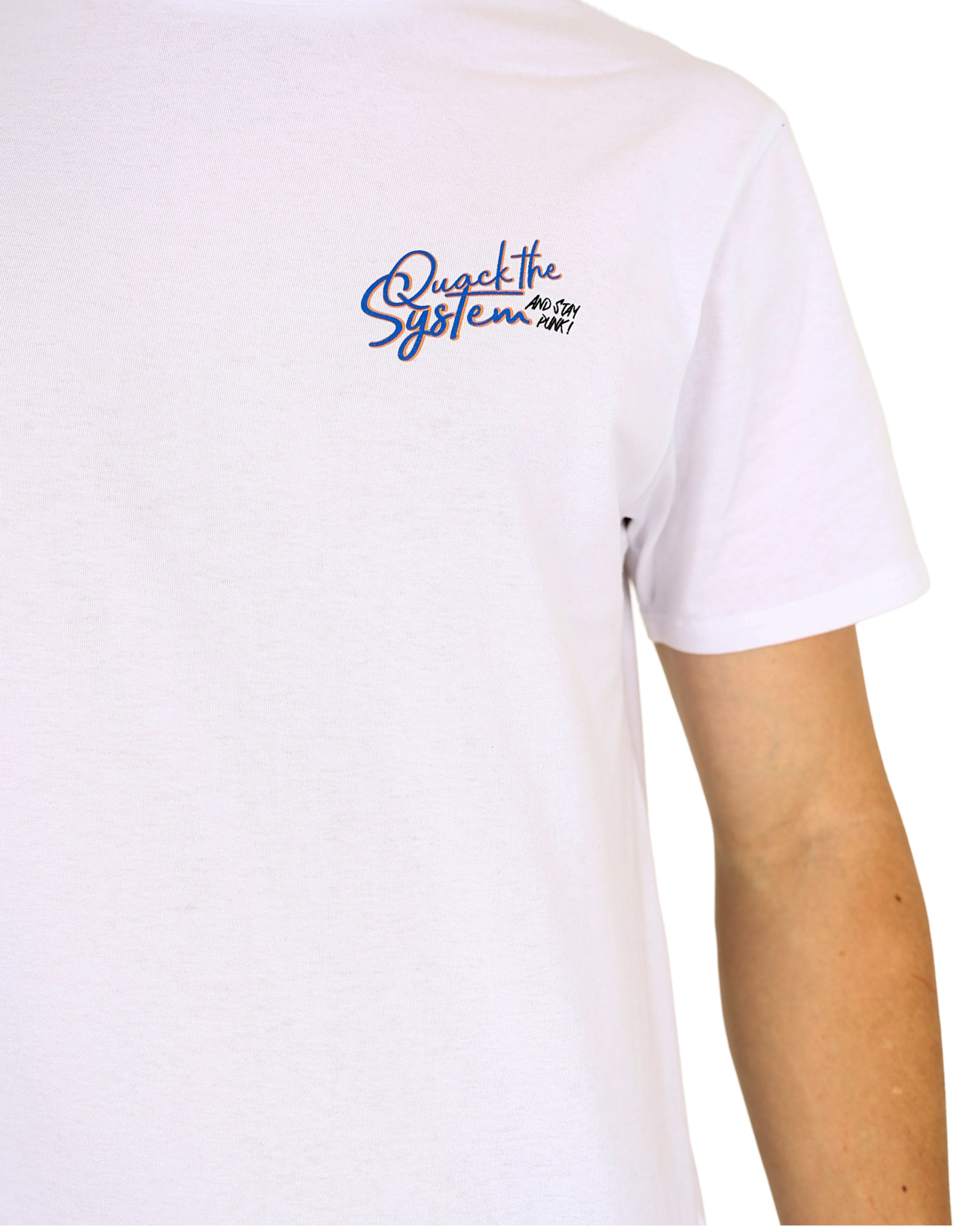 Short Sleeve White Quack Graphic T-Shirt