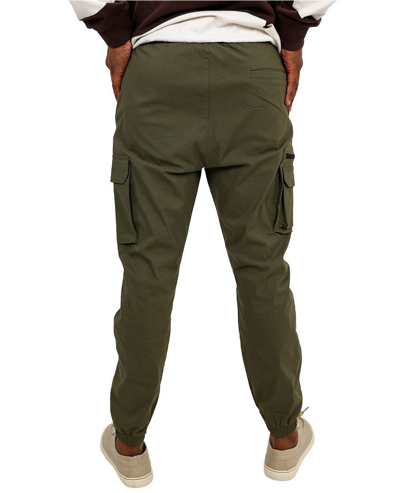 Olive Zipper Cargo Jogger