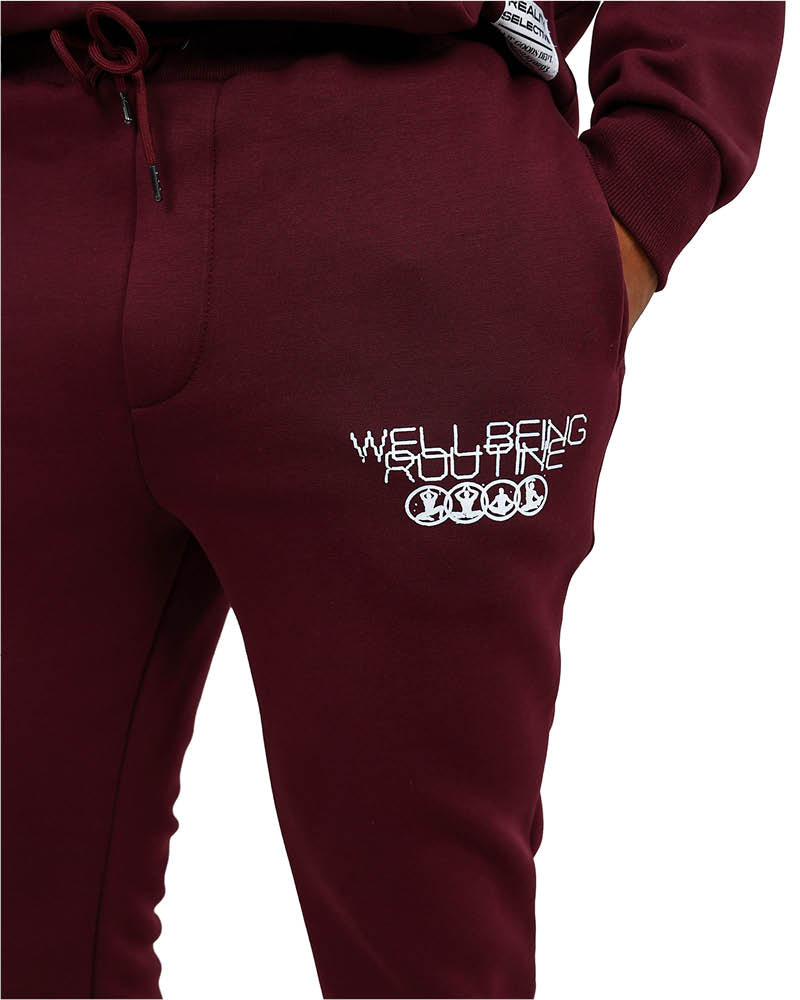 Burgundy Well Being Graphic Jogger