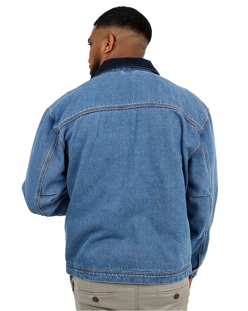 Medium Indigo Zip Through Denim Jacket
