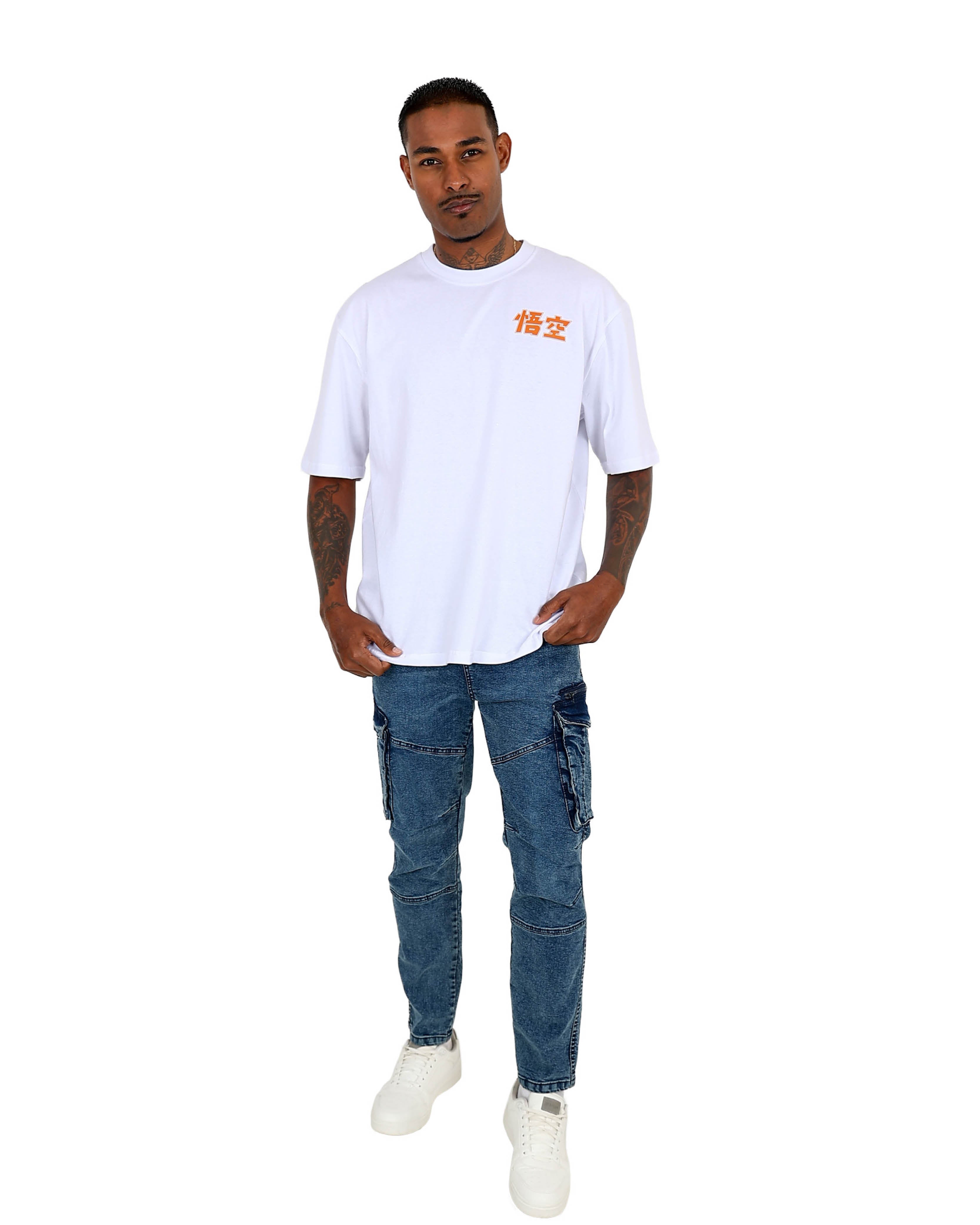 Short Sleeve White Dragon Ball Z Oversized T-Shirt