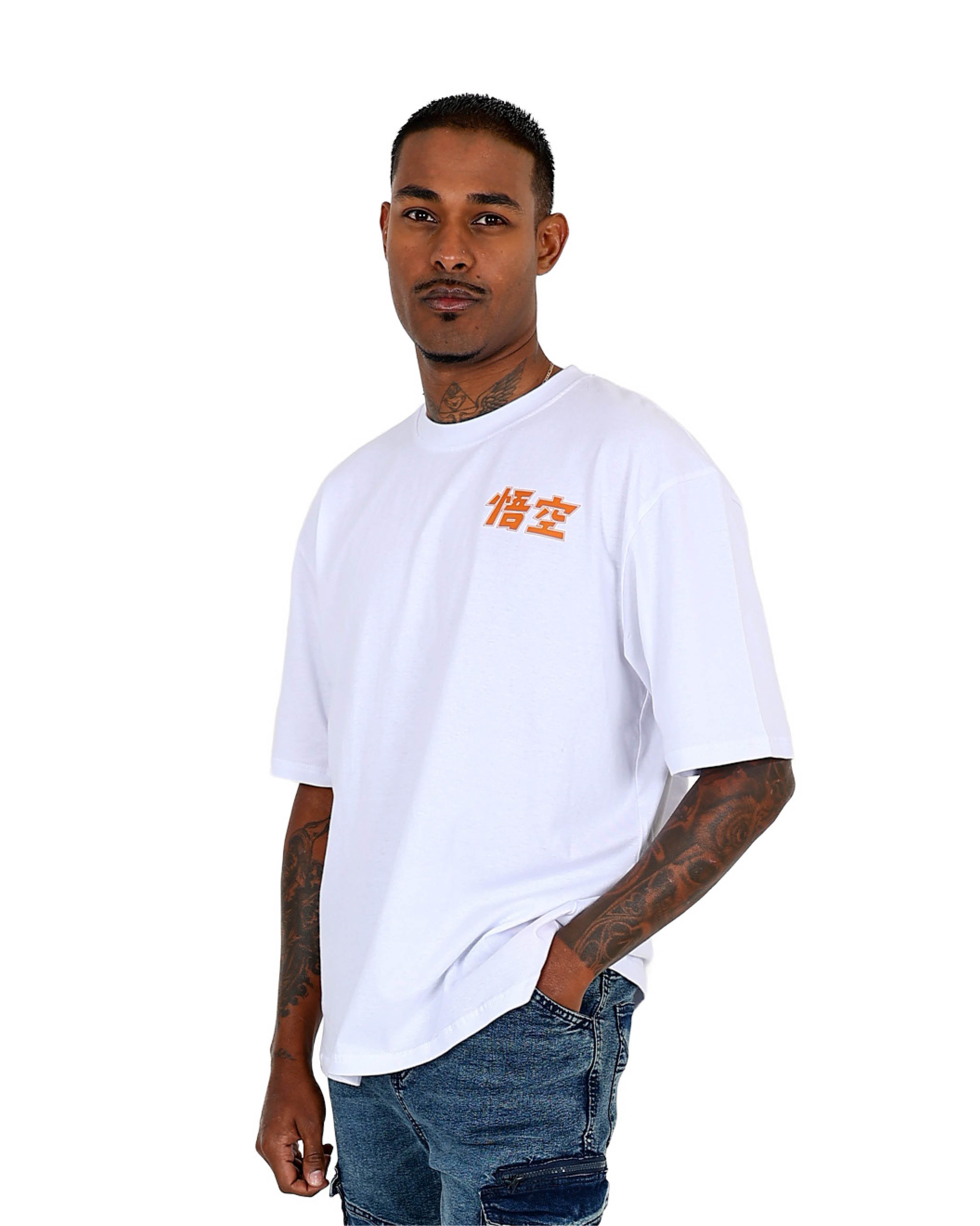 Short Sleeve White Dragon Ball Z Oversized T-Shirt