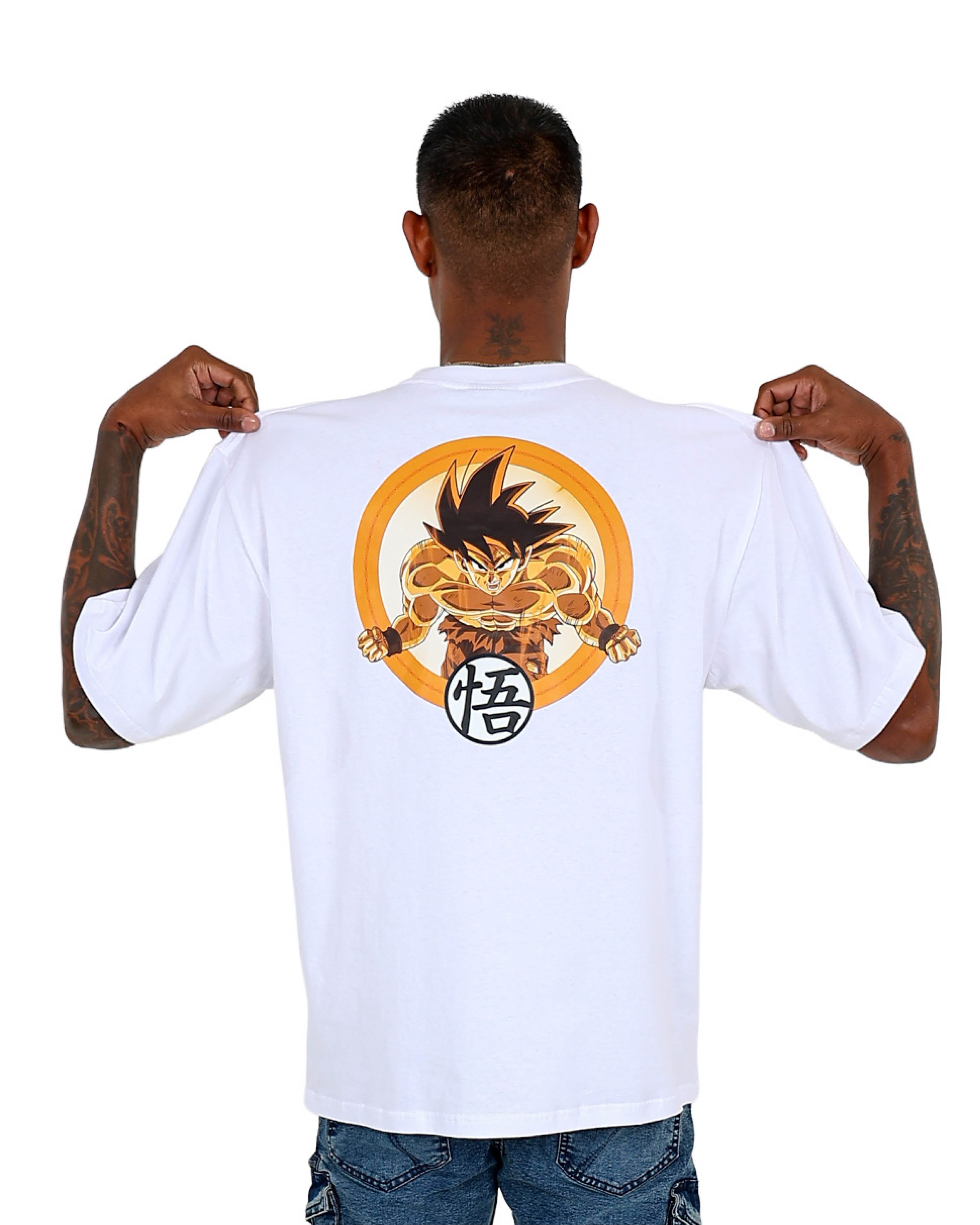 Short Sleeve White Dragon Ball Z Oversized T-Shirt