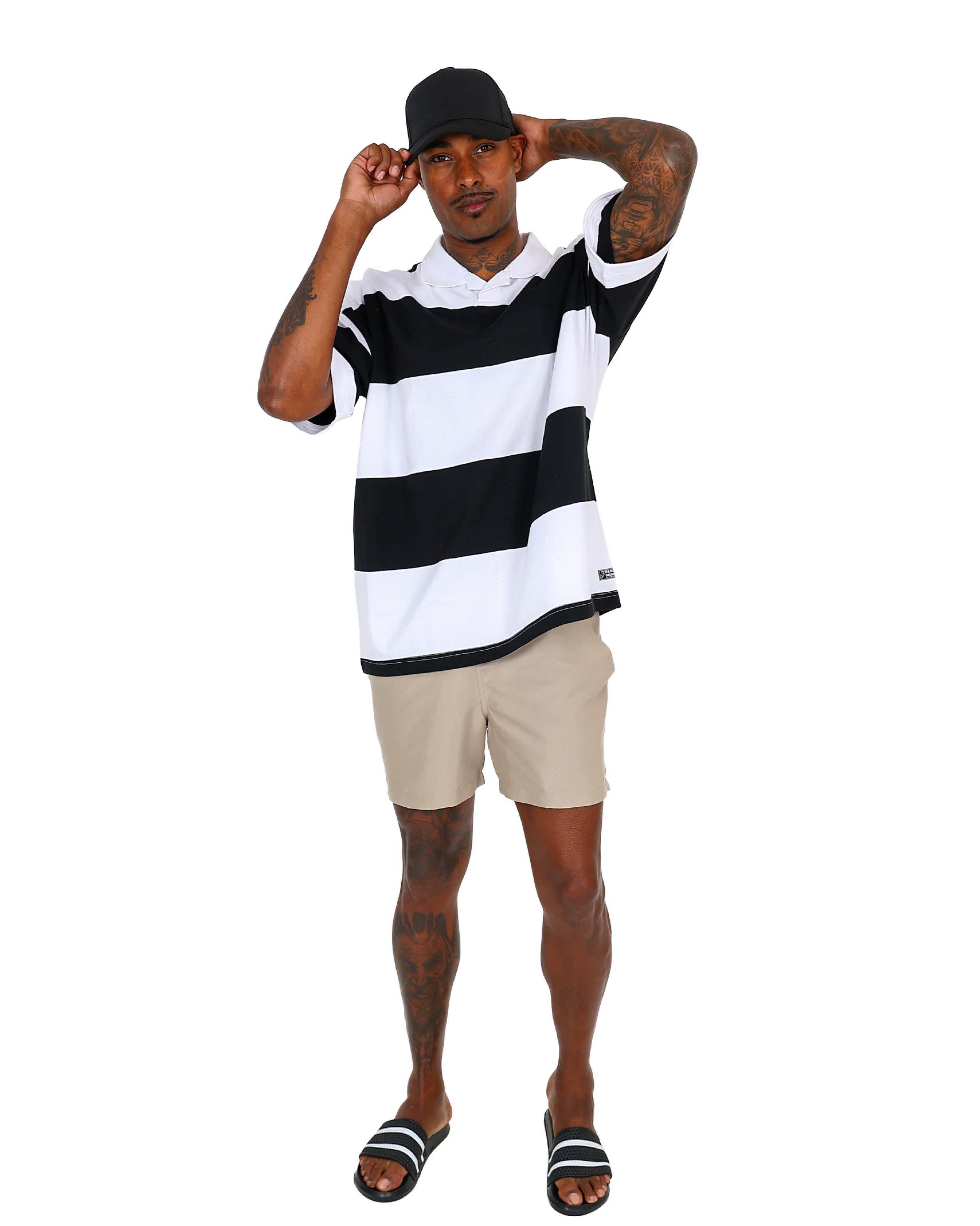 Taupe Pull Up Volley Shorts