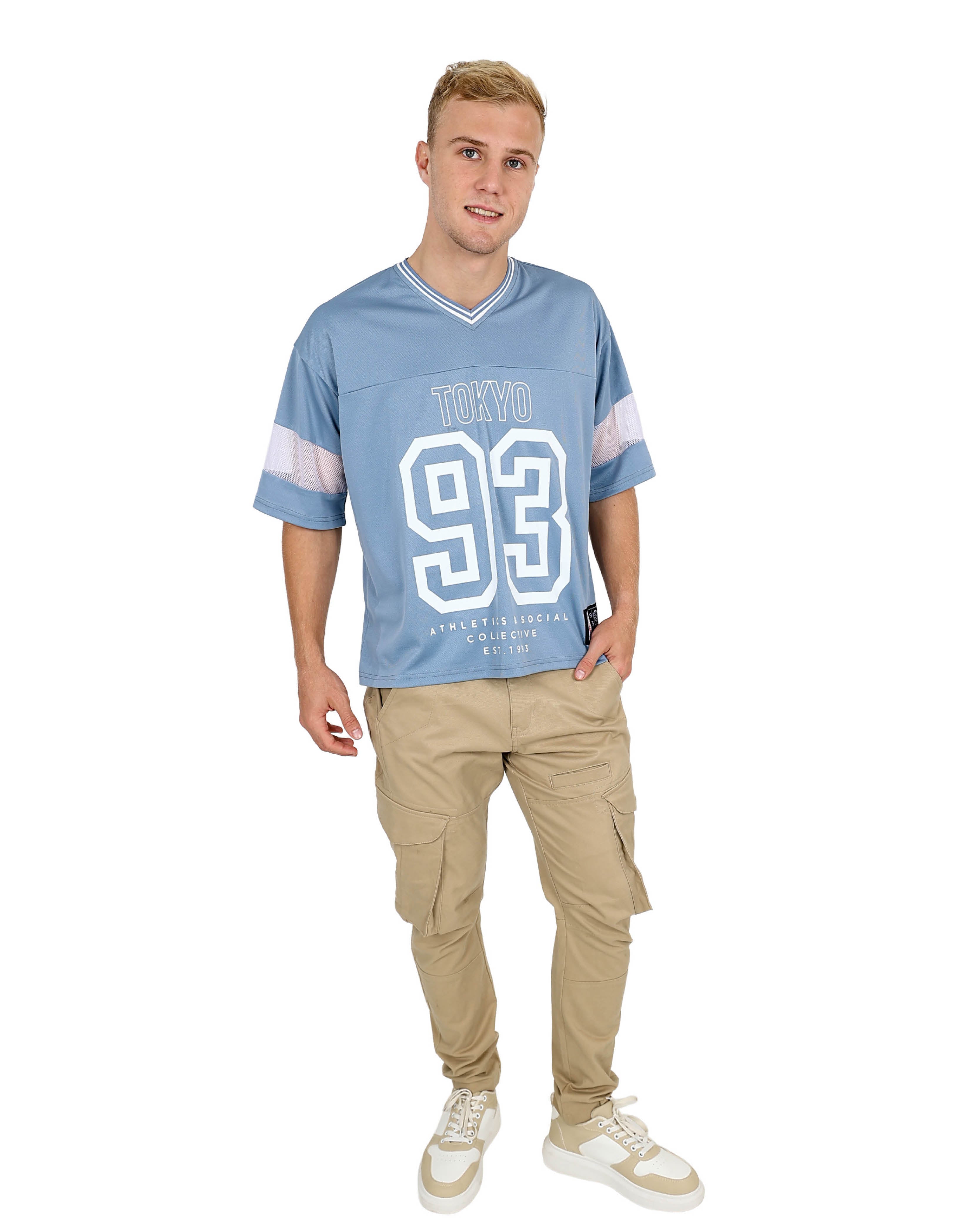 Short Sleeve Blue Tokyo Sporty T-Shirt