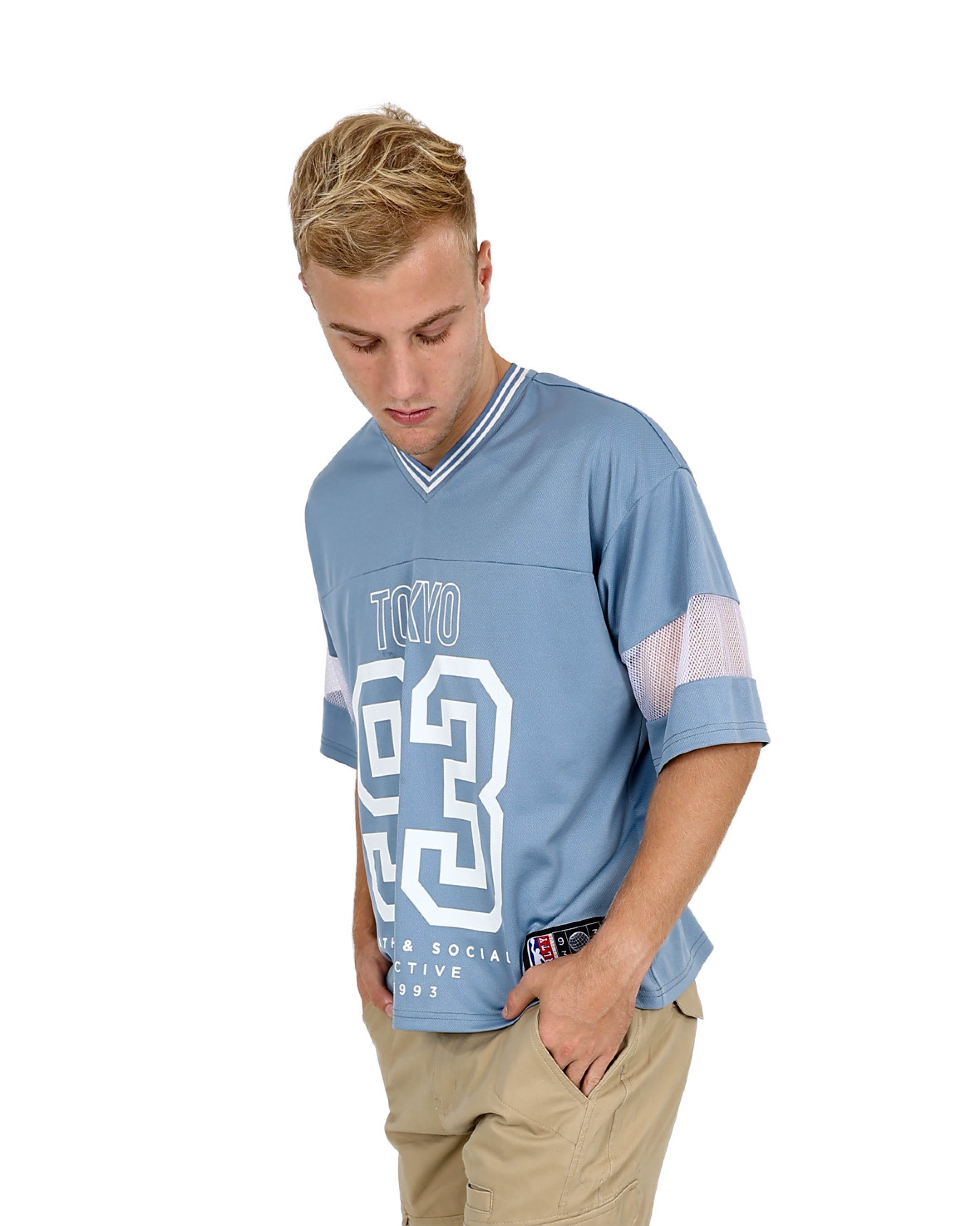 Short Sleeve Blue Tokyo Sporty T-Shirt