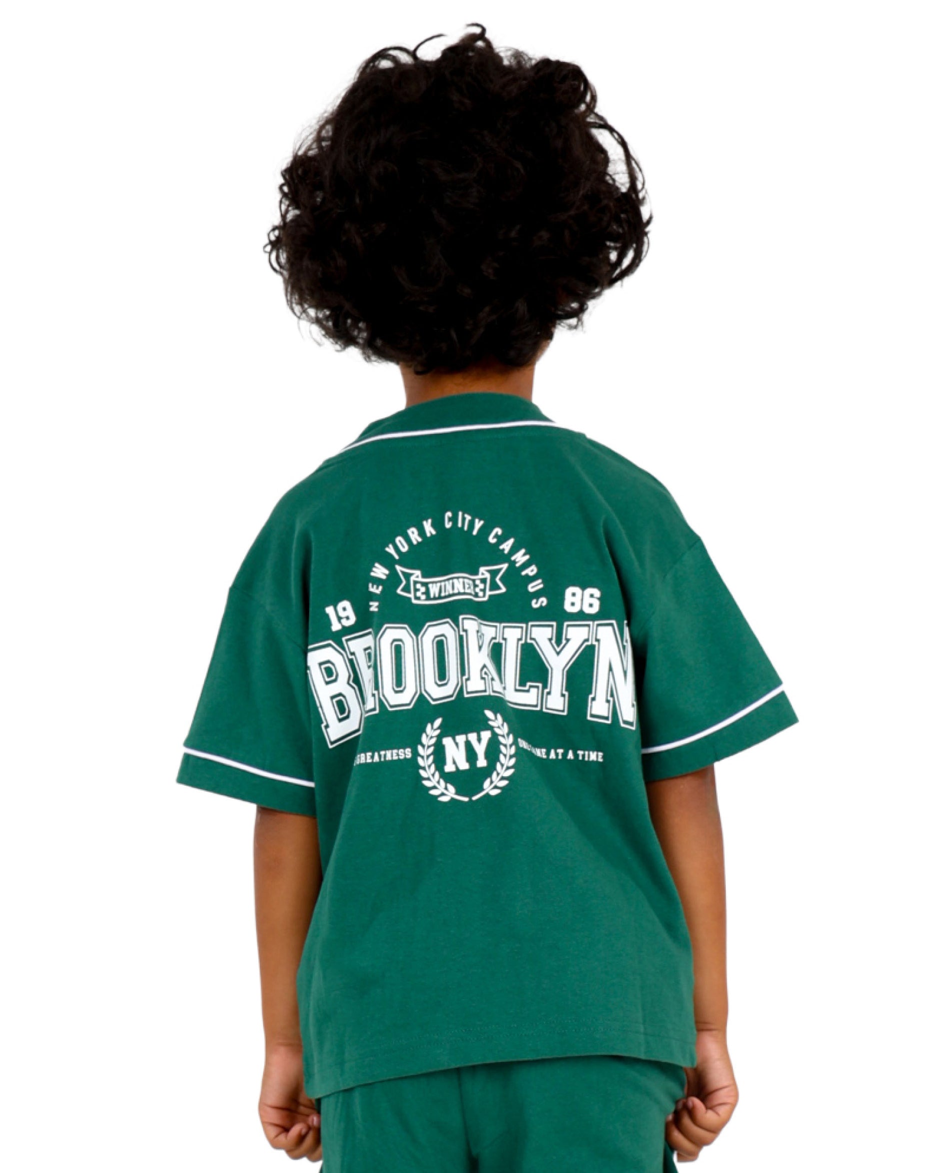 Short Sleeve "Brooklyn" Graphic Varsity Shirt