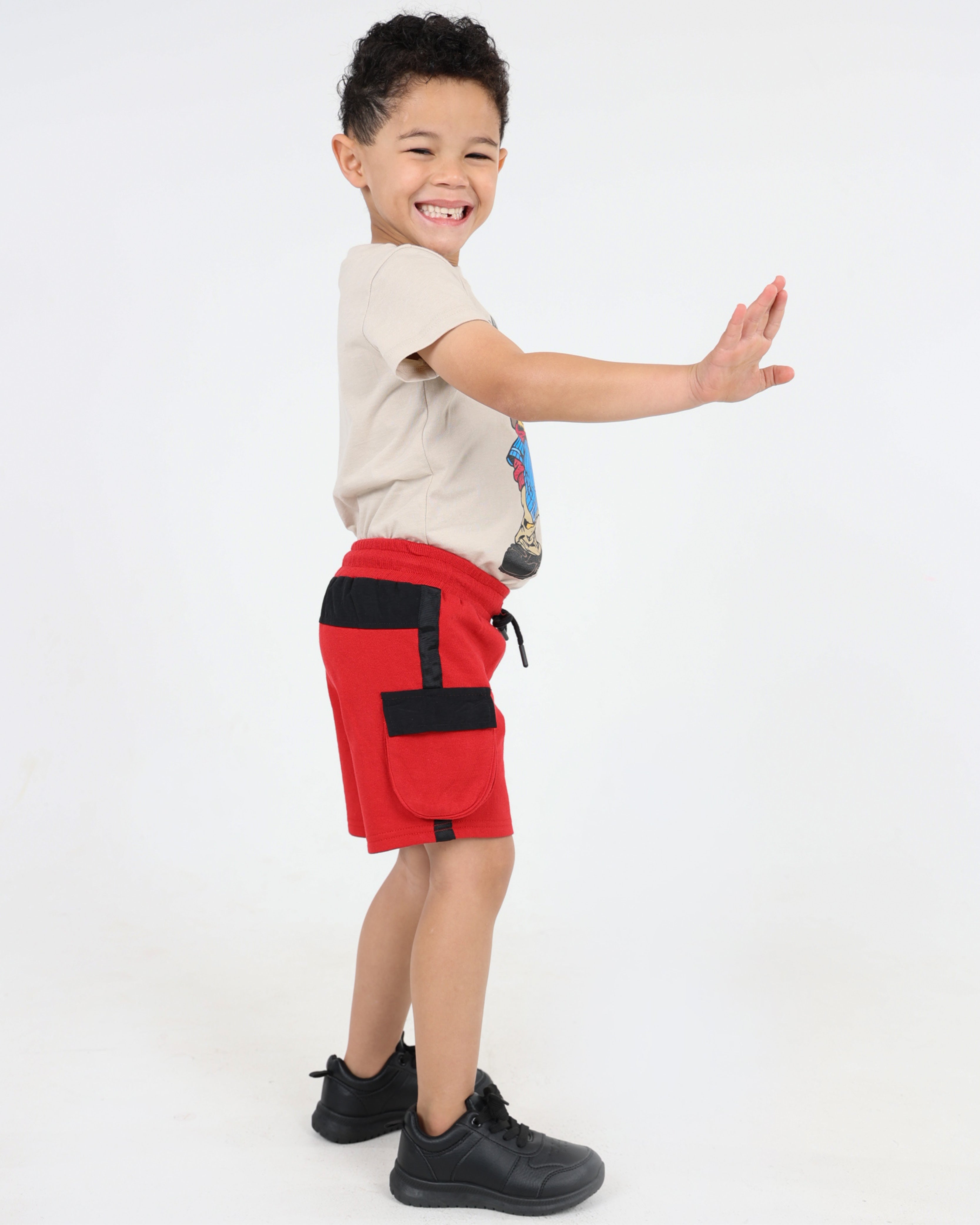 Taslon Contrast Cargo Shorts