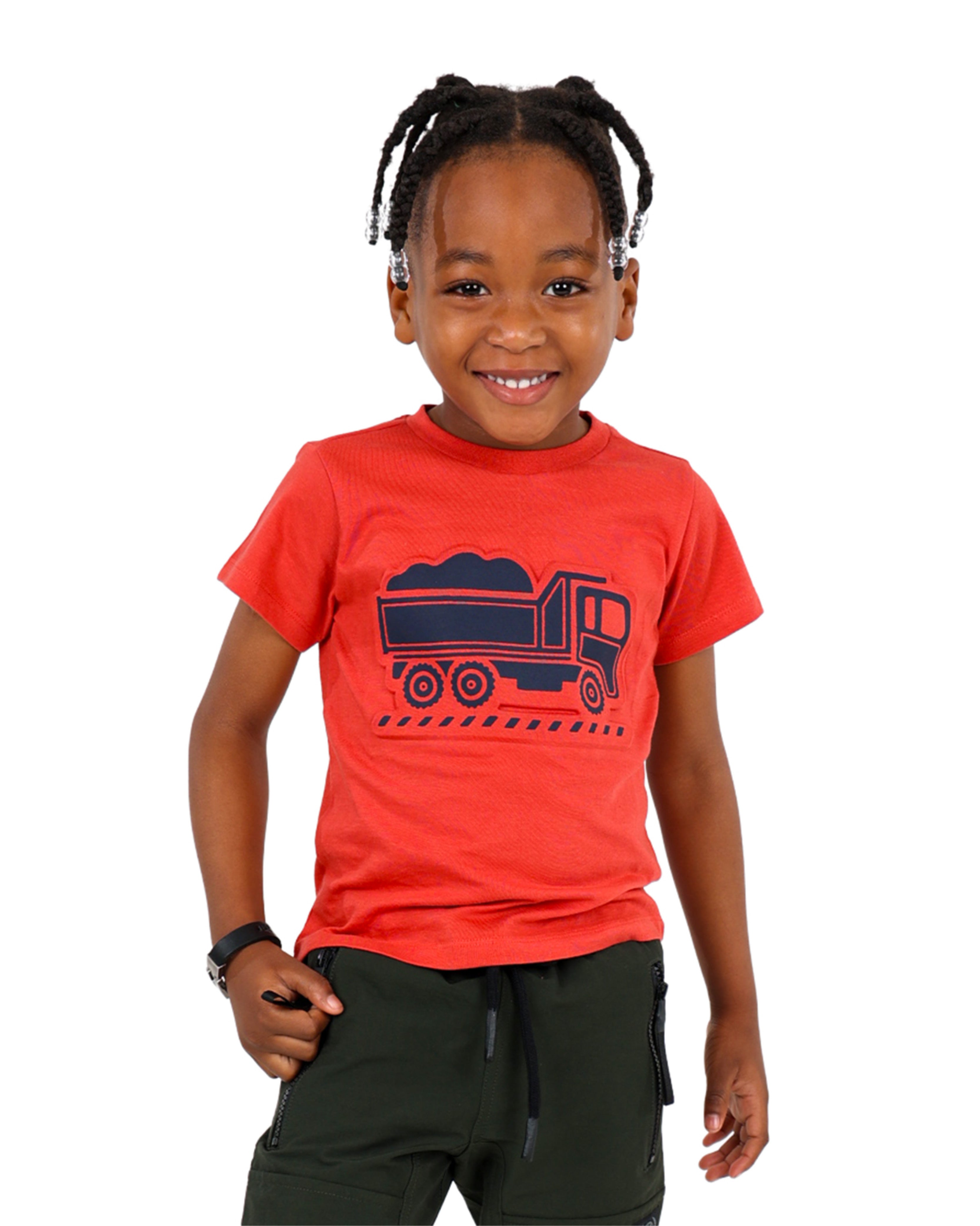 Embossed Truck Short Sleeve T-Shirt