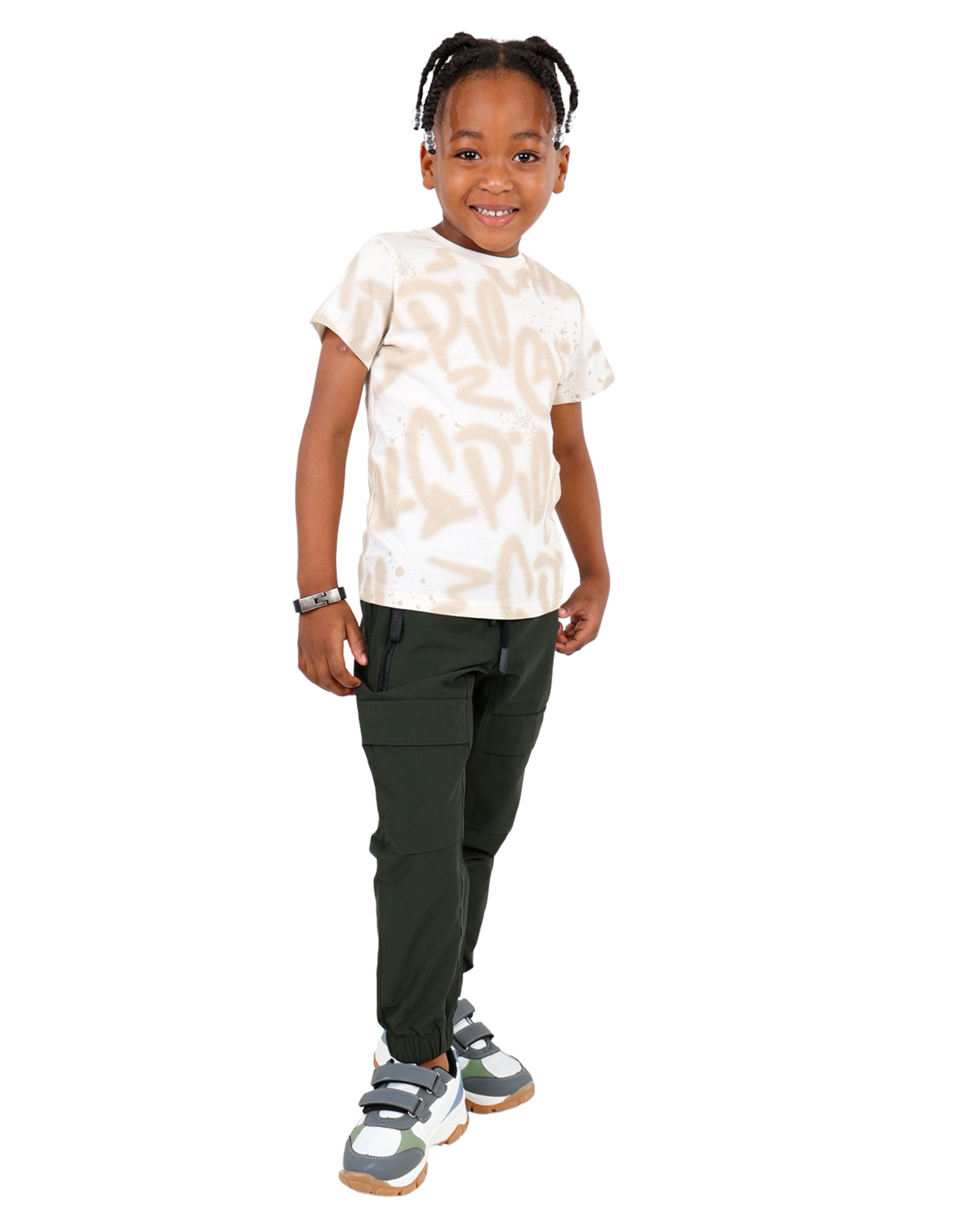 Short Sleeve Graffiti Print T-Shirt