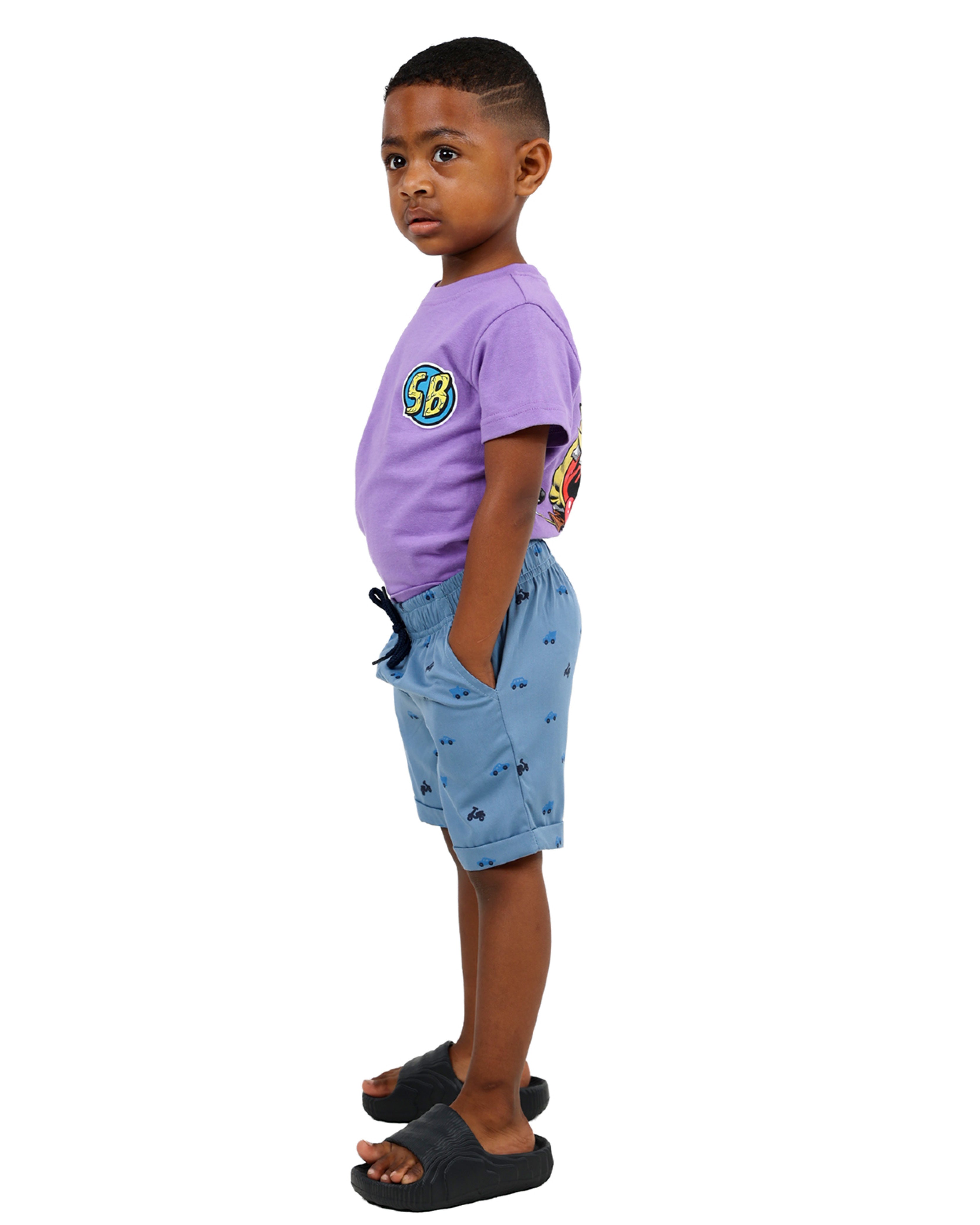 Vehicle Print Shorts