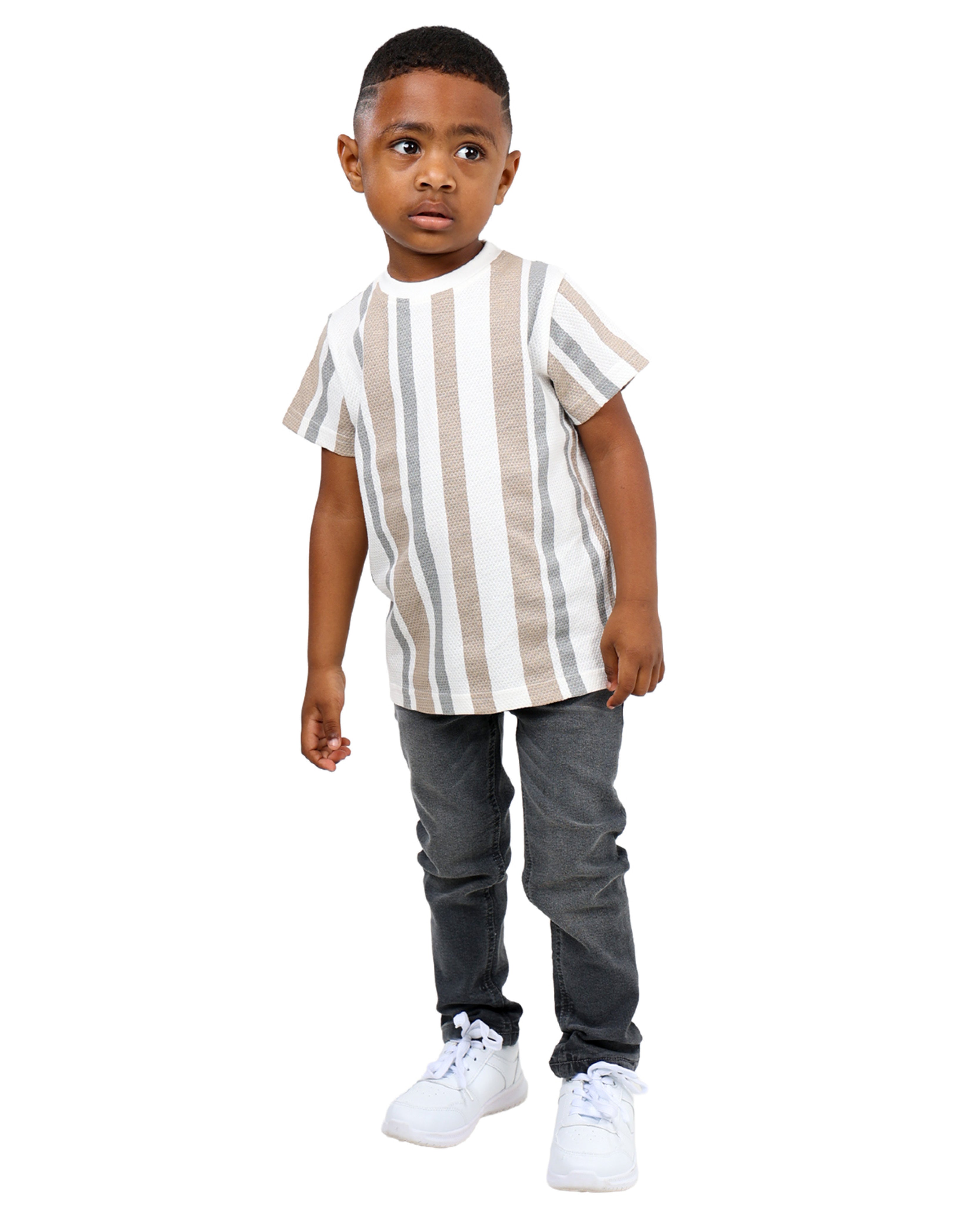 Short Sleeve Textured Stripe T-Shirt (end sept beg oct)