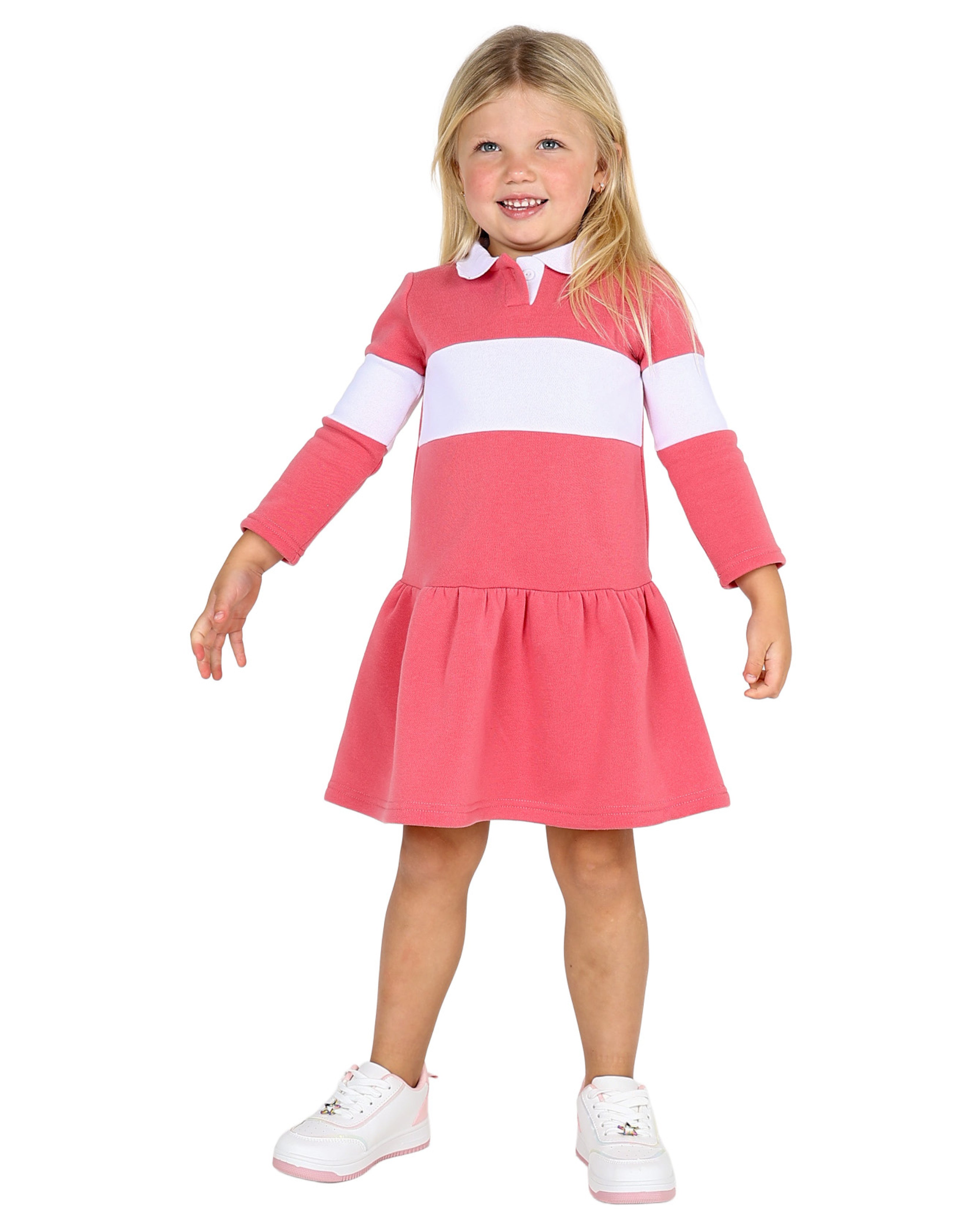 Long Sleeve Collared Mini Dress