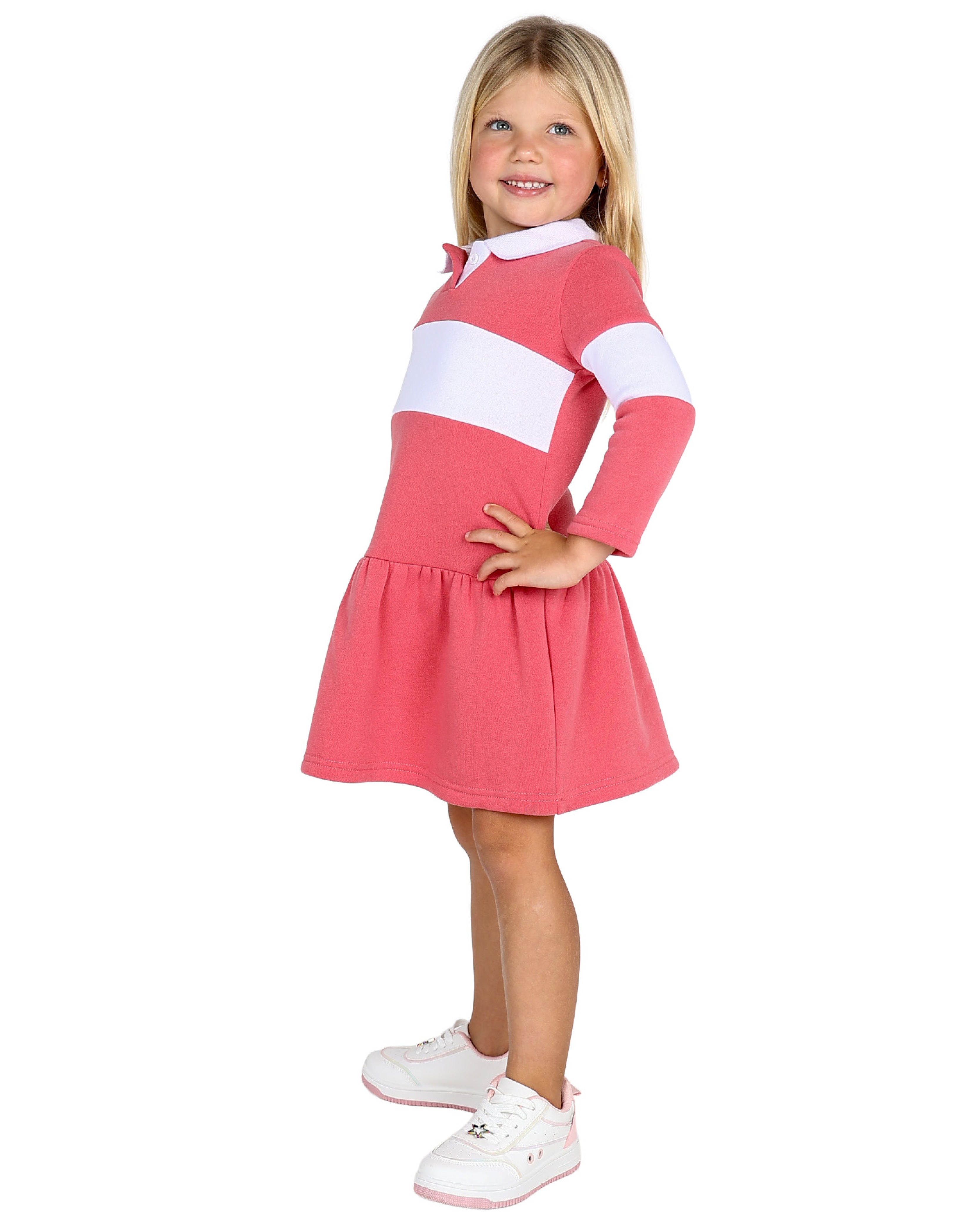 Long Sleeve Collared Mini Dress