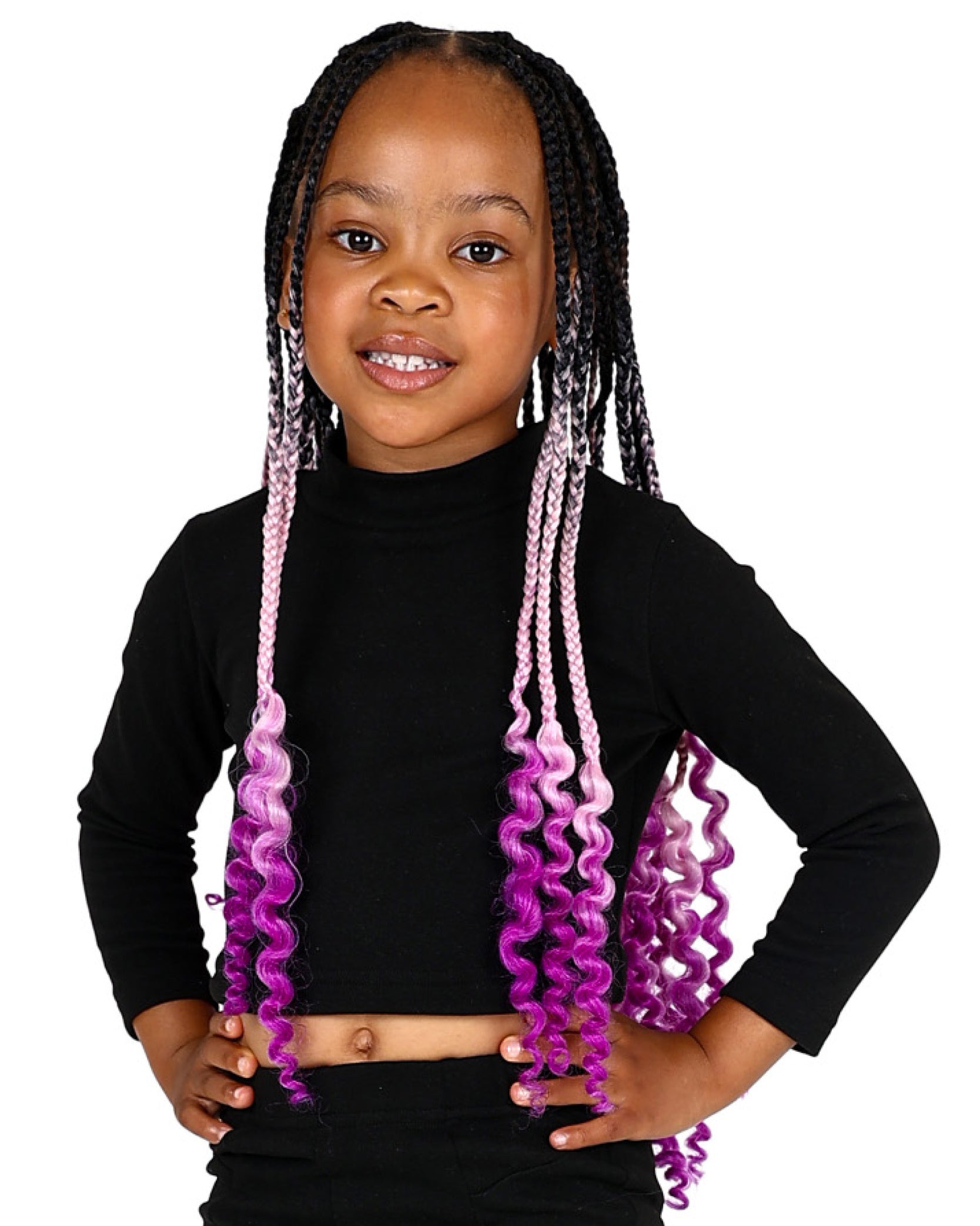 Black Double Brushed Turtle Neck Crop Top