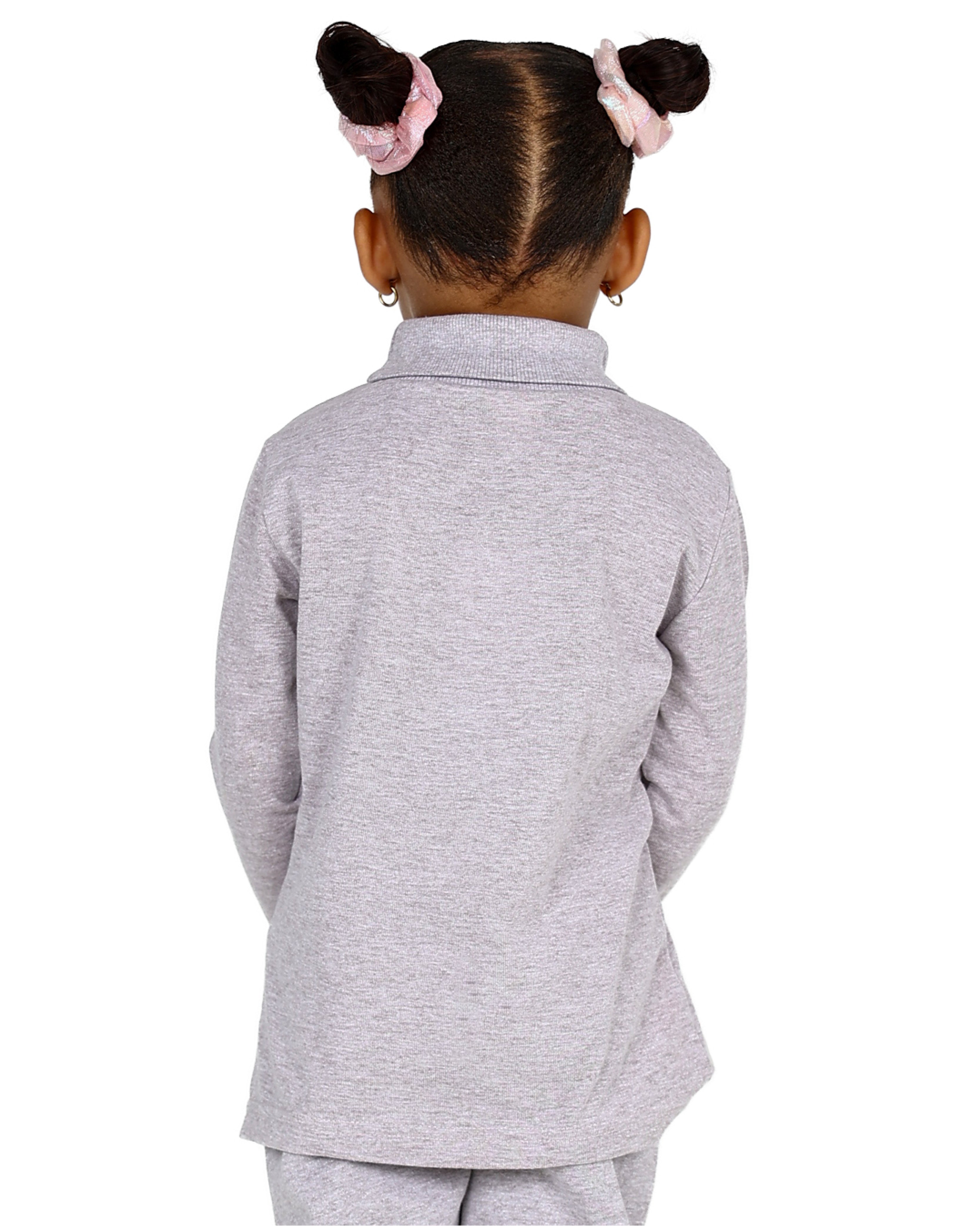 Taupe Long Sleeve Ribbed Polo Neck