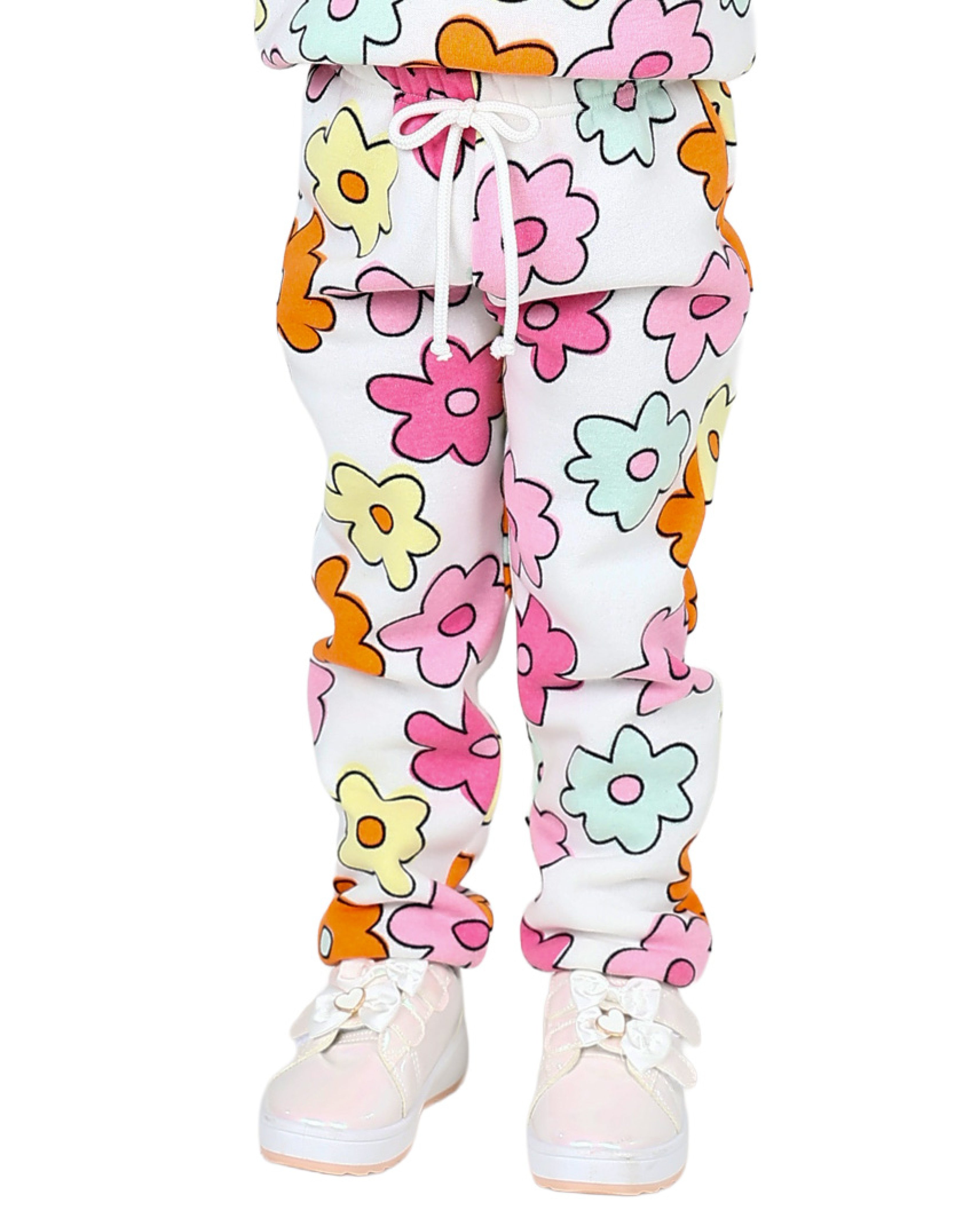 Pastel Retro Flower Print Tracksuit