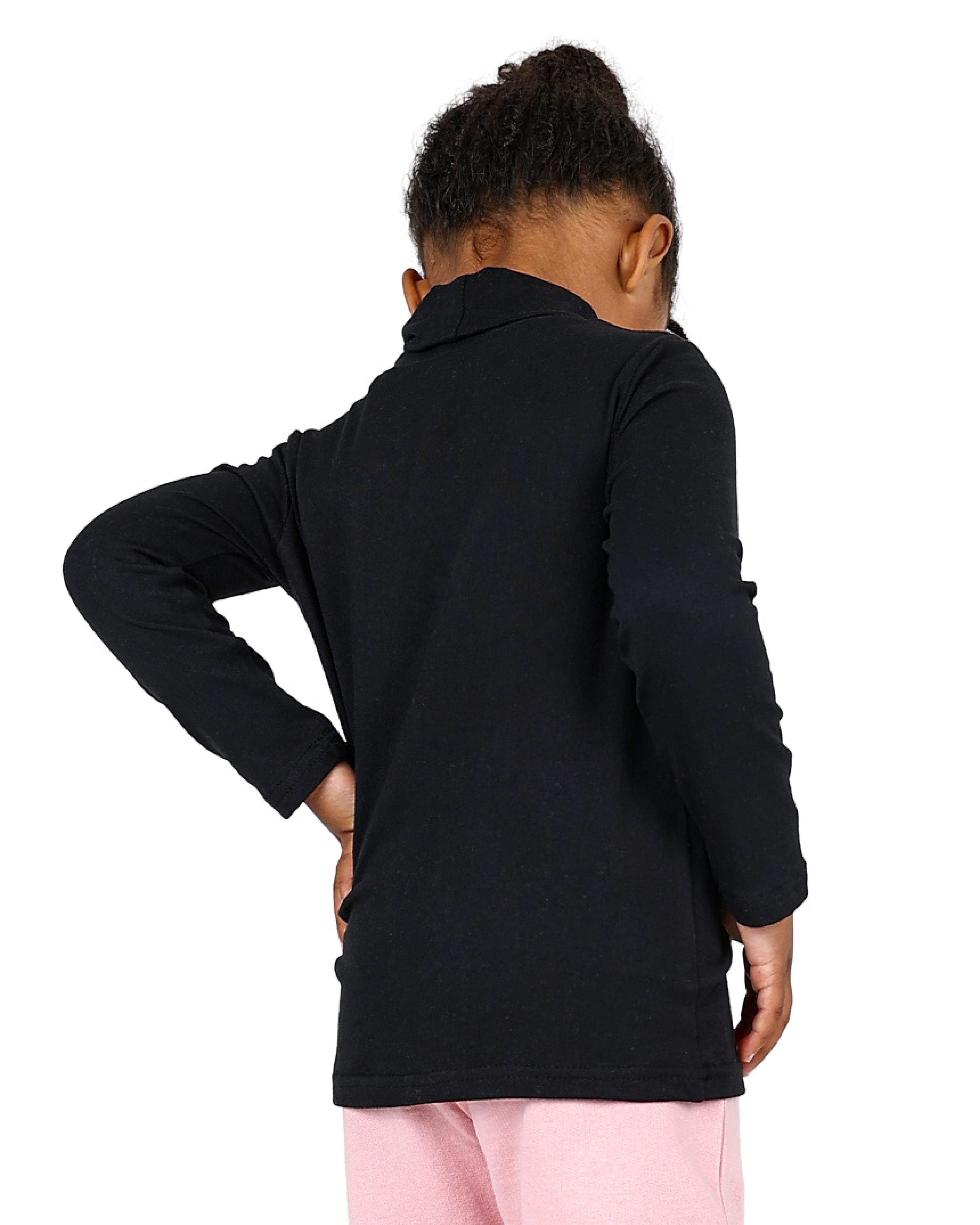 Black Long Sleeve Polo Neck