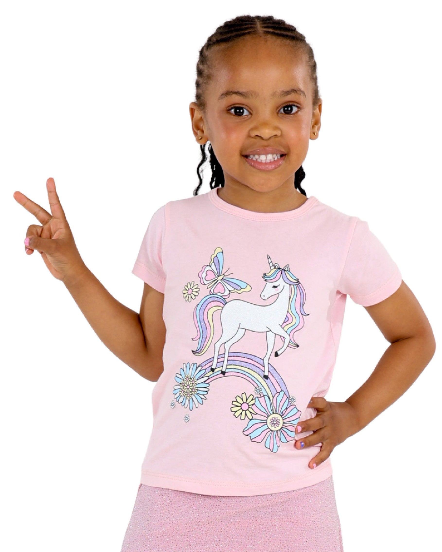 Unicorn & Bow Two Pack Short Sleeve T-Shirts