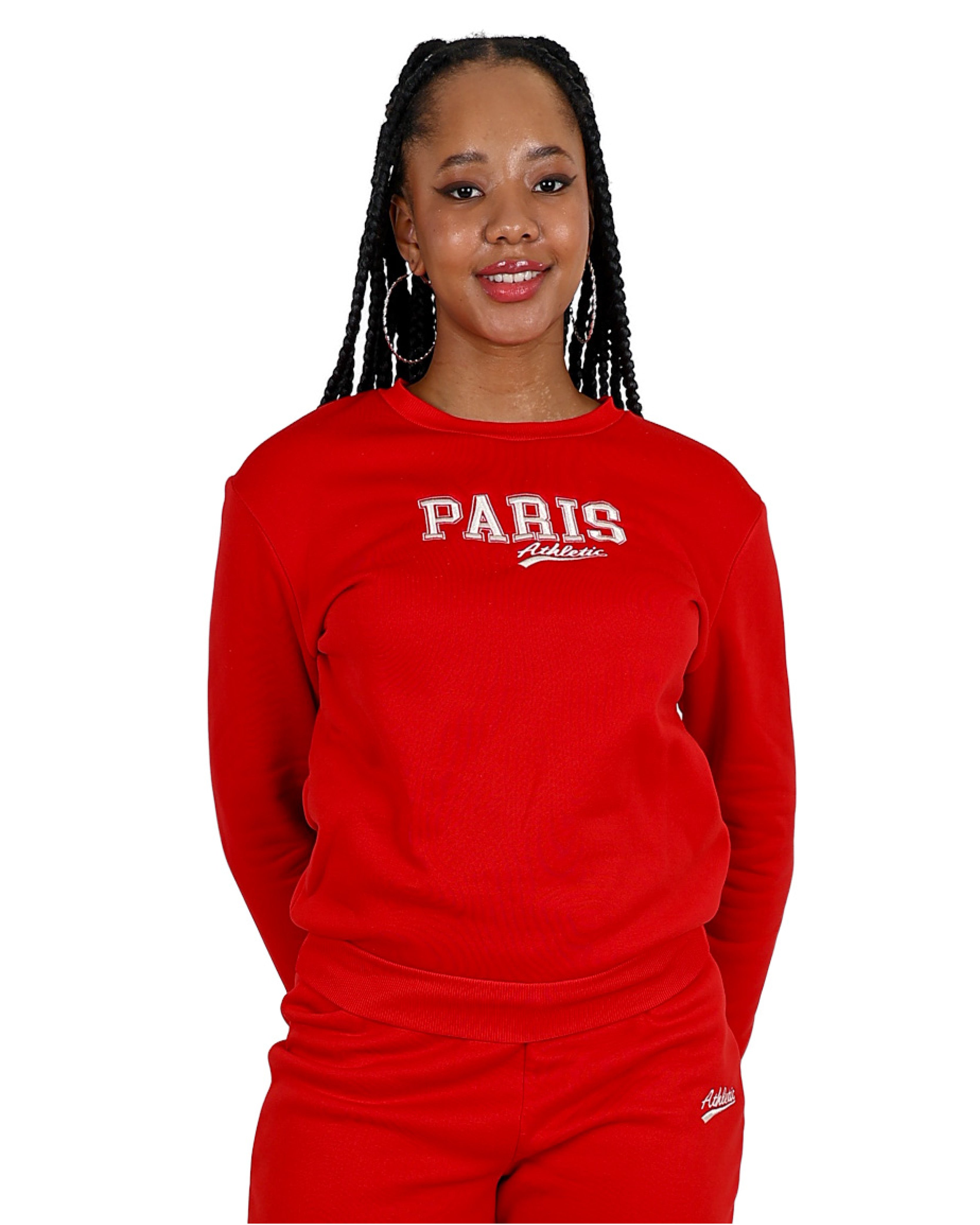 Red Paris Fleece Sweater